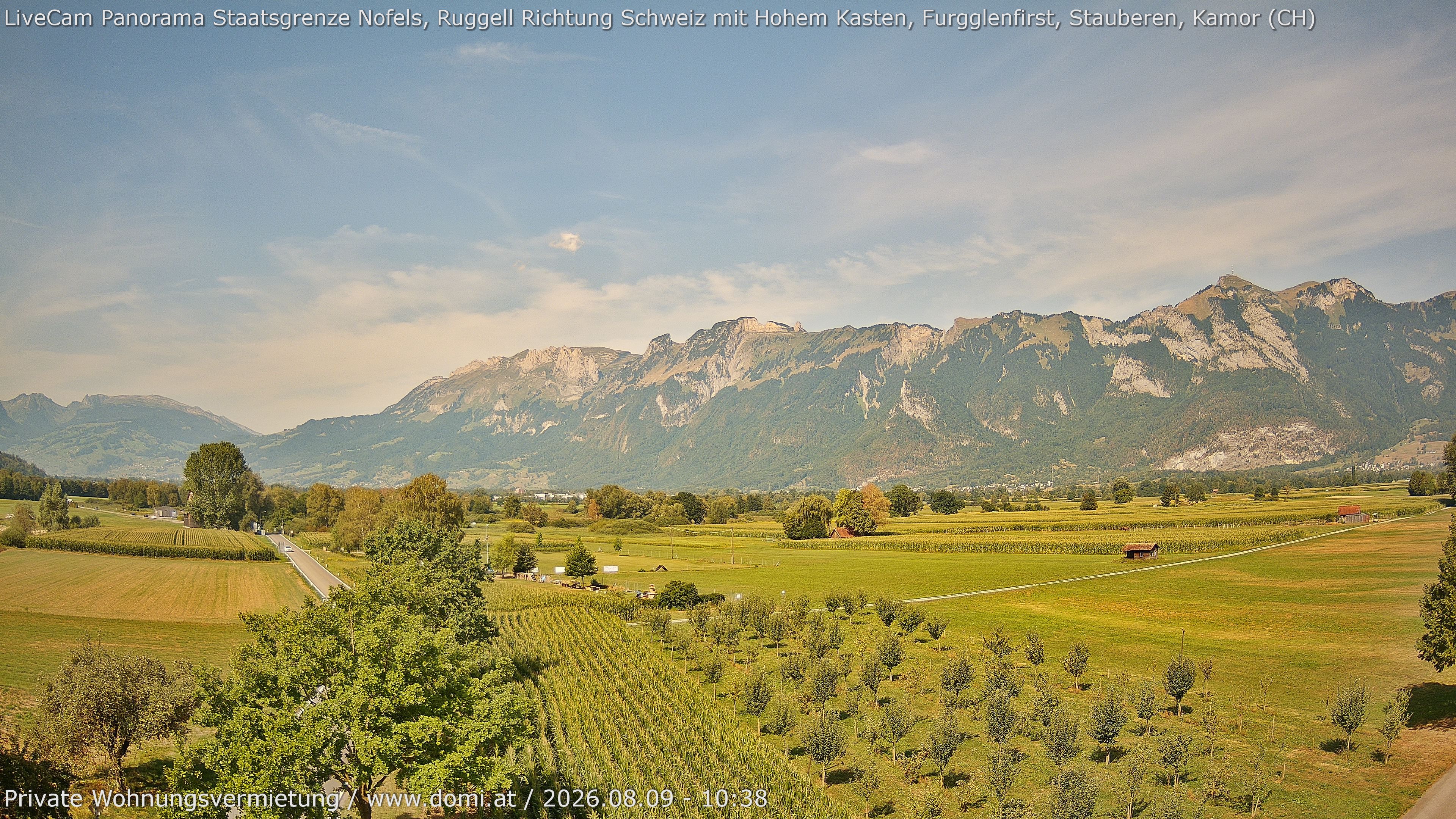 Archiv Foto Webcam Ausblick von Feldkirch auf Hohen Kasten, Furgglenfirst und Kamor
