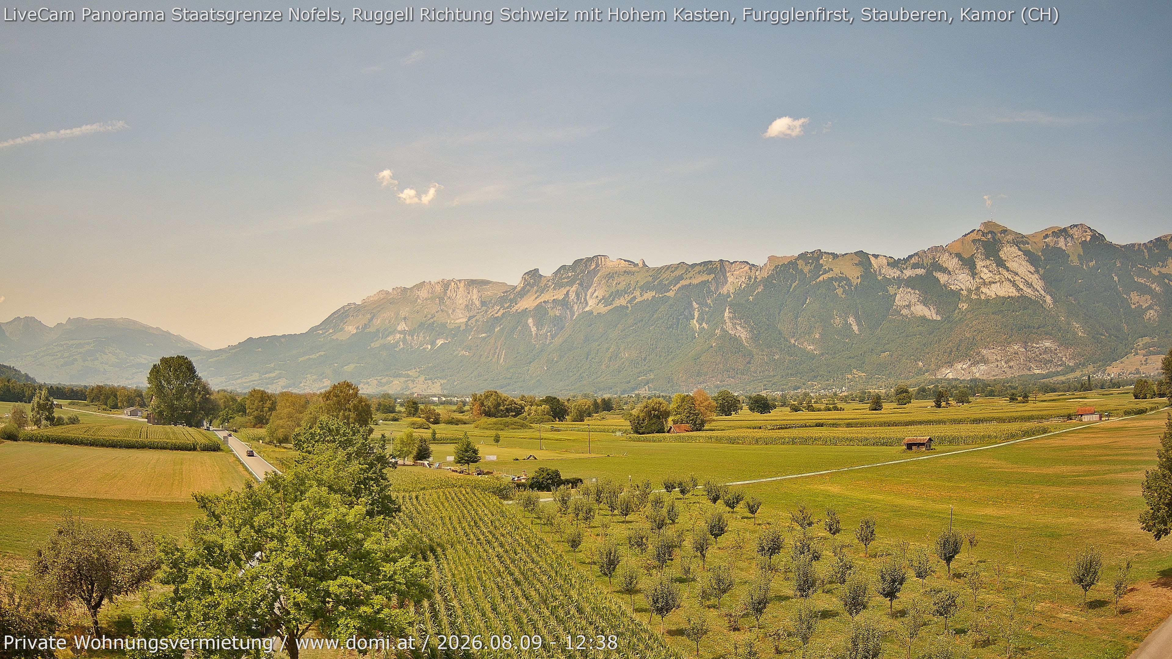 Archiv Foto Webcam Ausblick von Feldkirch auf Hohen Kasten, Furgglenfirst und Kamor