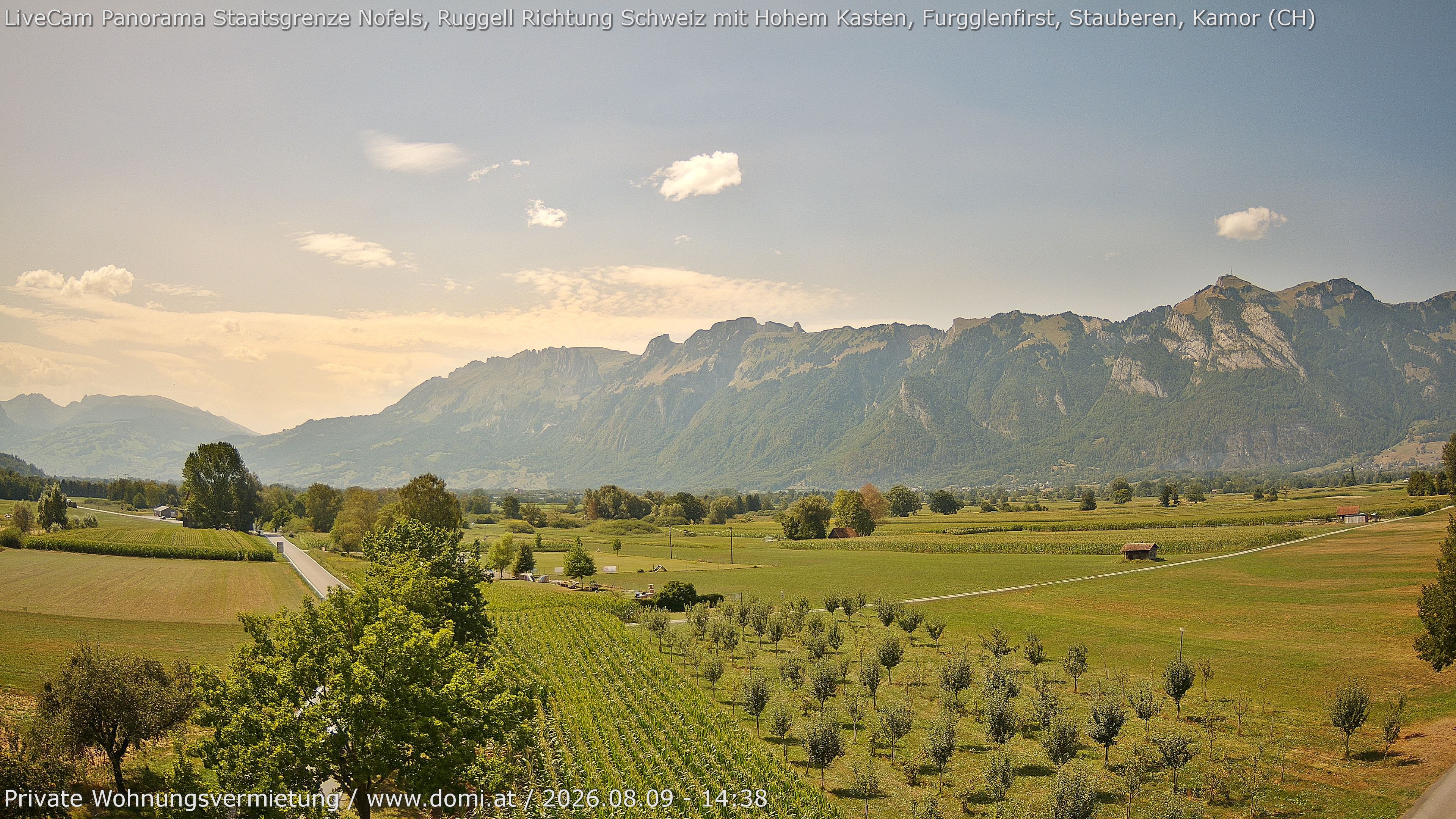 Archiv Foto Webcam Ausblick von Feldkirch auf Hohen Kasten, Furgglenfirst und Kamor