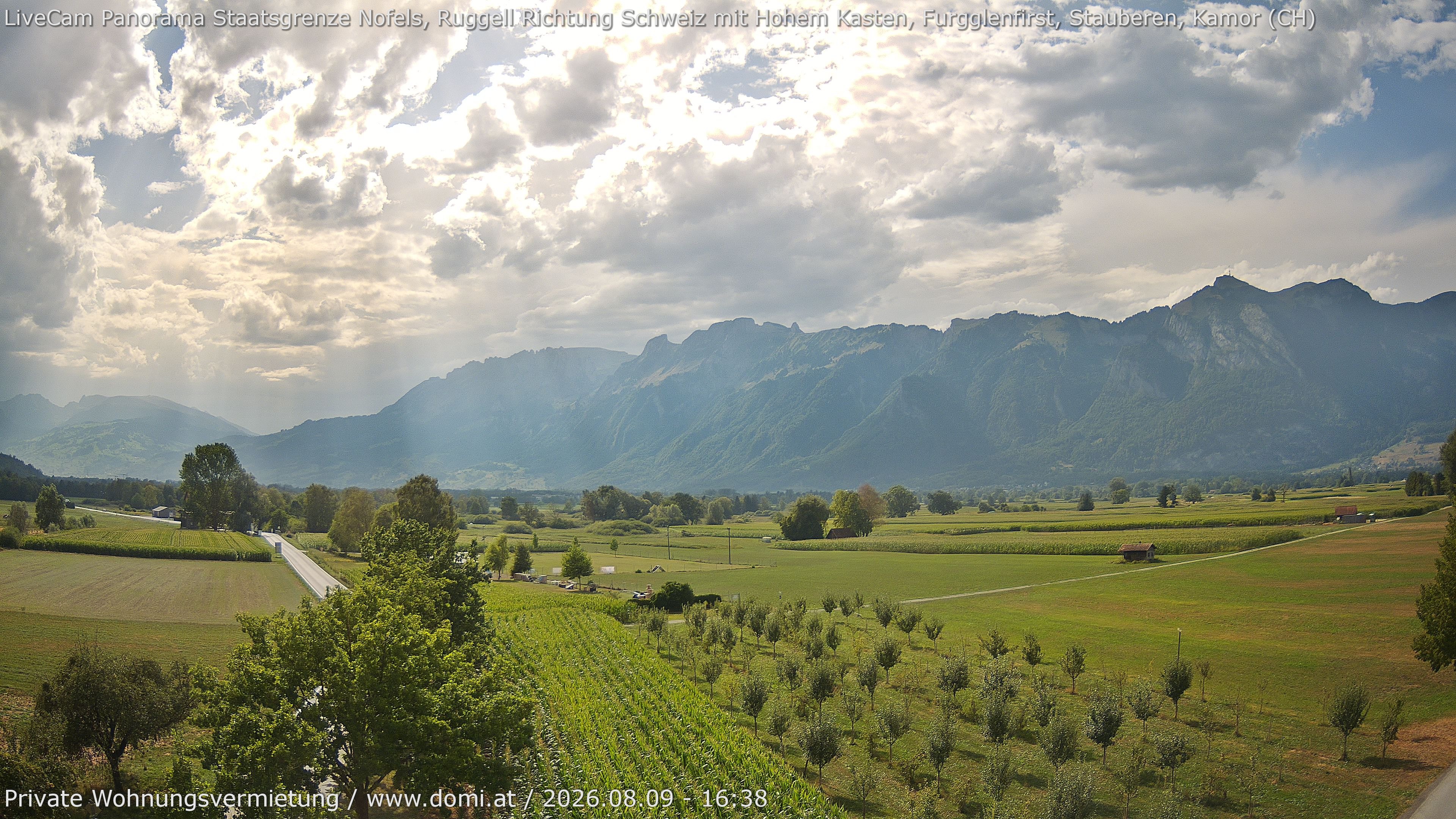 Archiv Foto Webcam Ausblick von Feldkirch auf Hohen Kasten, Furgglenfirst und Kamor