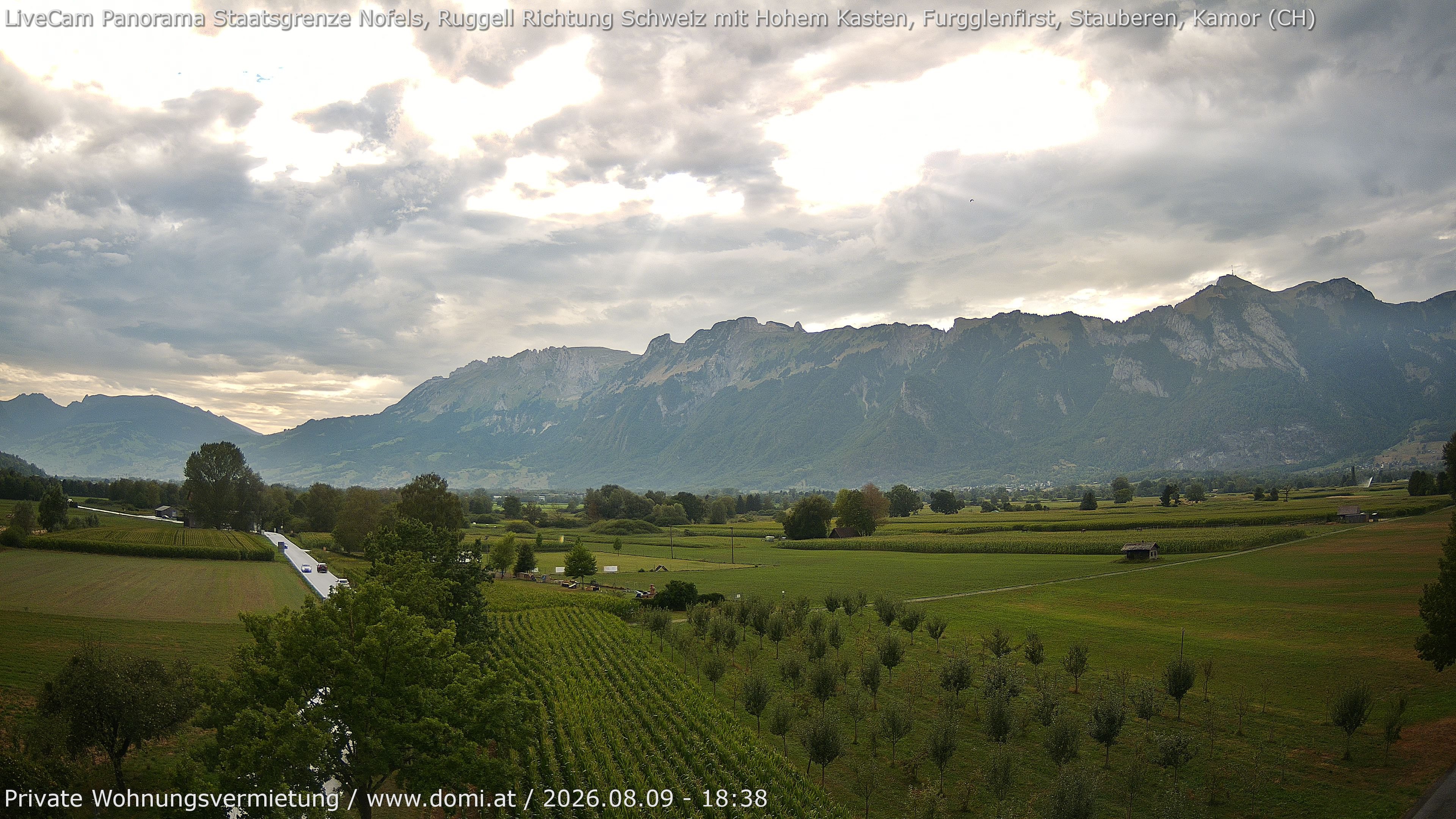 Archiv Foto Webcam Ausblick von Feldkirch auf Hohen Kasten, Furgglenfirst und Kamor