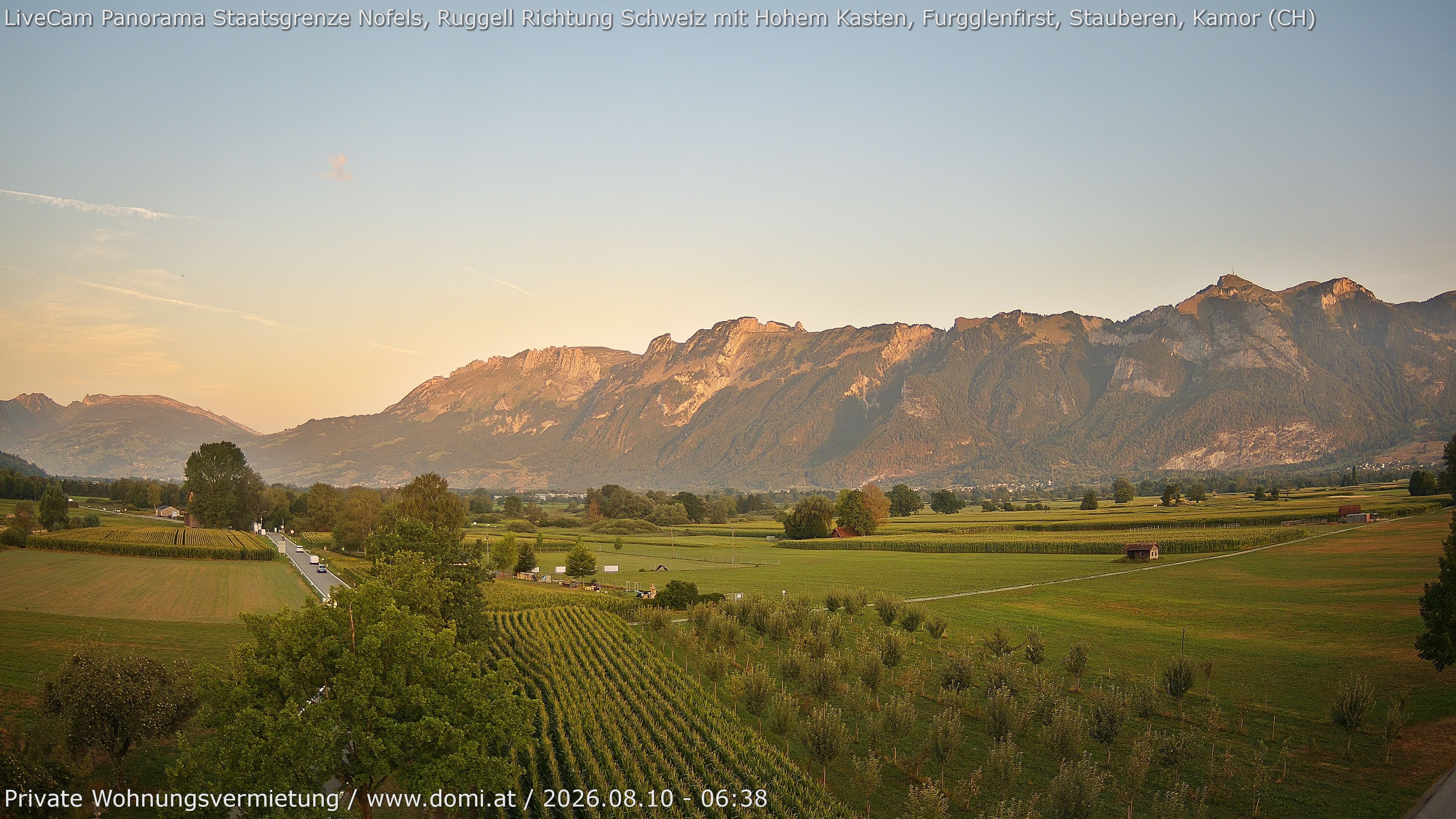 Archiv Foto Webcam Ausblick von Feldkirch auf Hohen Kasten, Furgglenfirst und Kamor