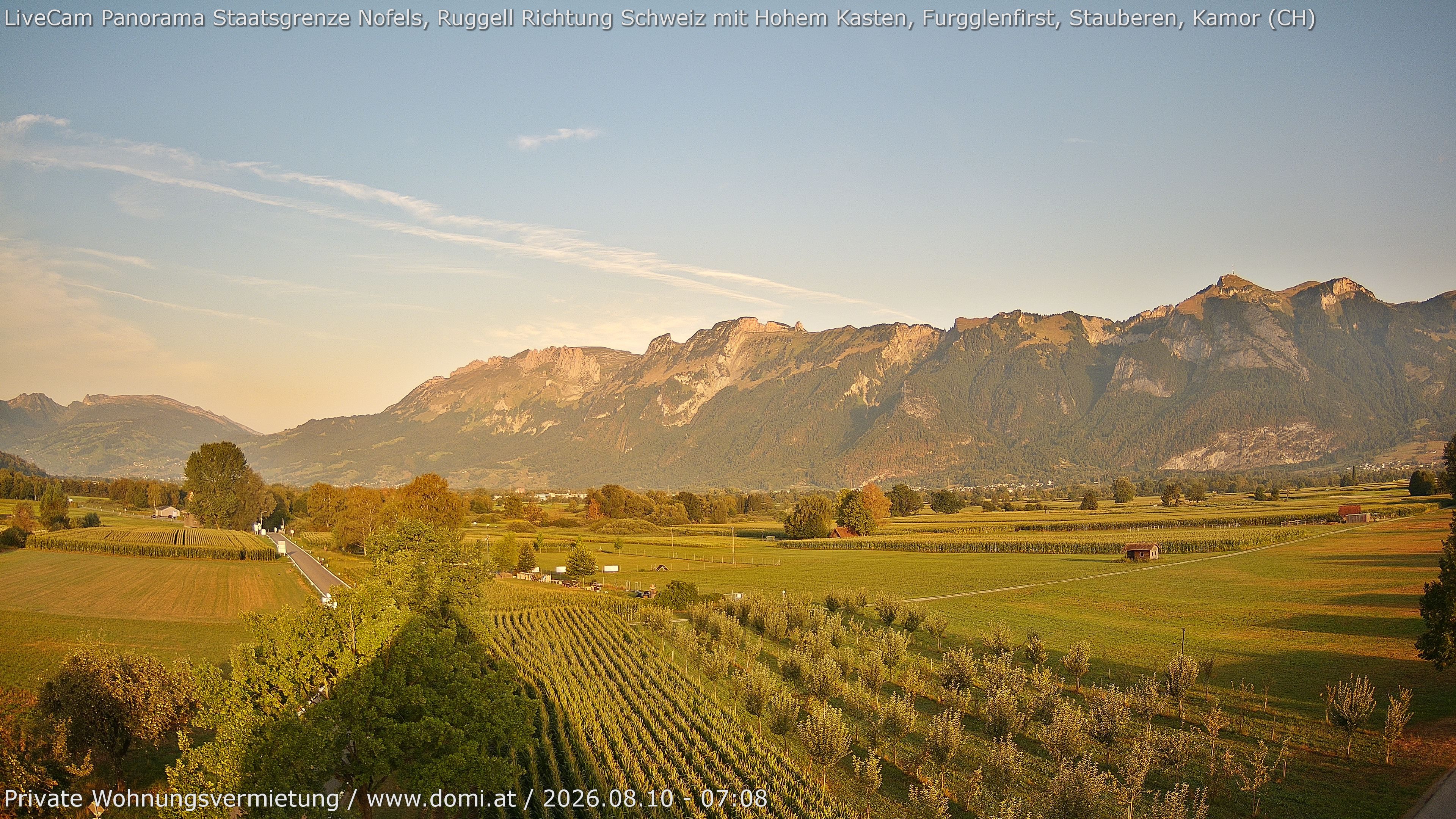 Archiv Foto Webcam Ausblick von Feldkirch auf Hohen Kasten, Furgglenfirst und Kamor