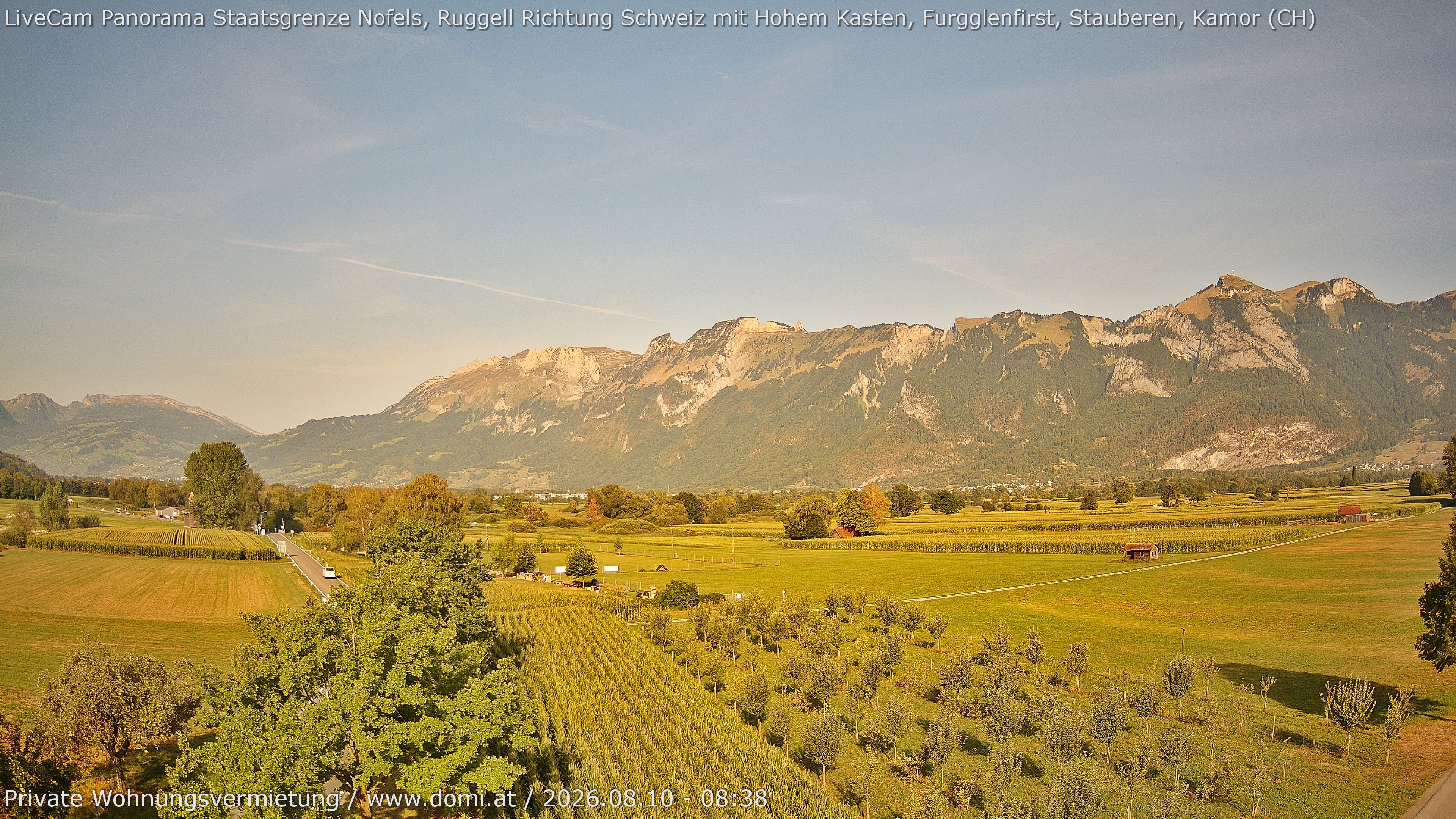 Archiv Foto Webcam Ausblick von Feldkirch auf Hohen Kasten, Furgglenfirst und Kamor