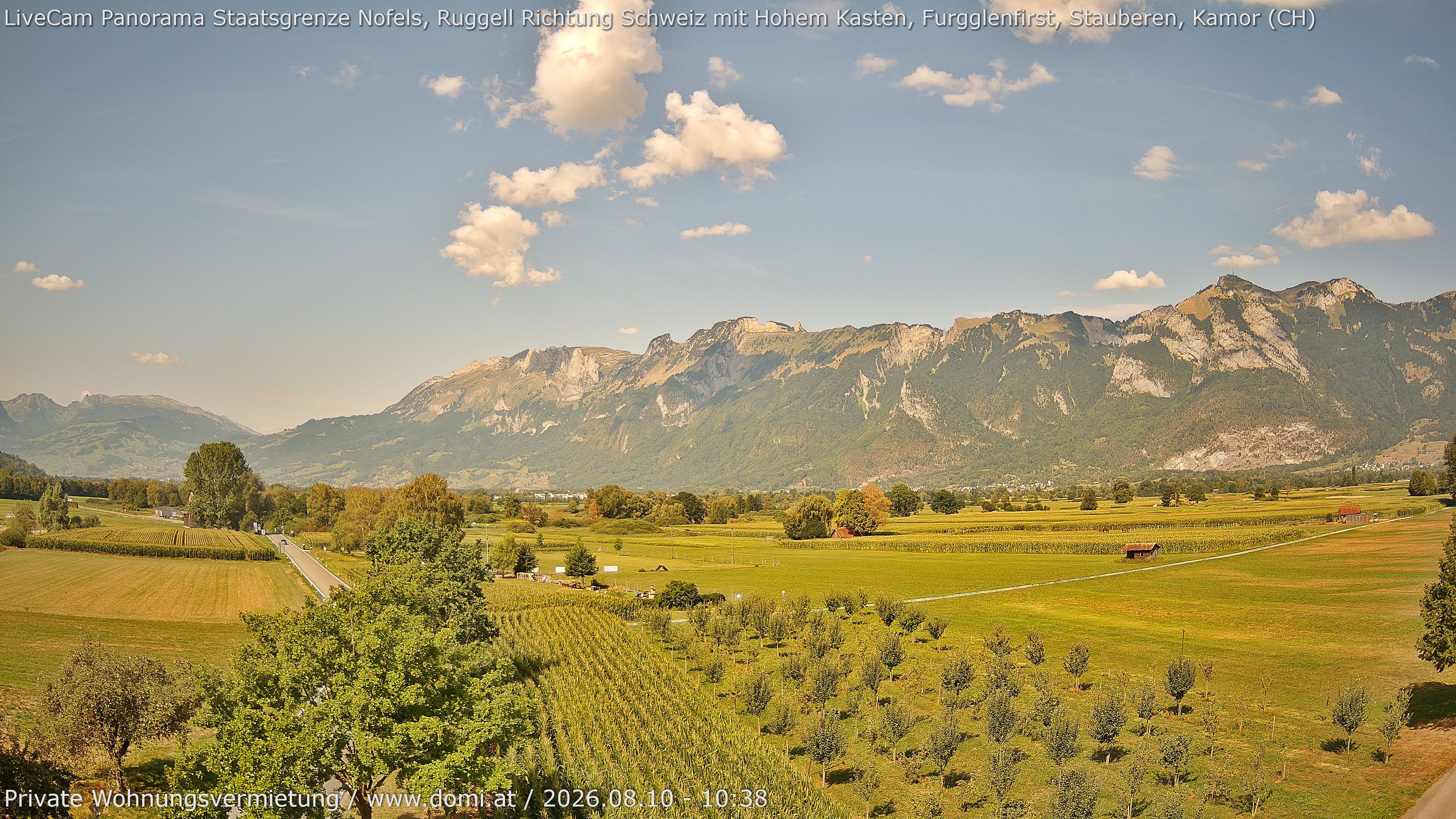 Archiv Foto Webcam Ausblick von Feldkirch auf Hohen Kasten, Furgglenfirst und Kamor