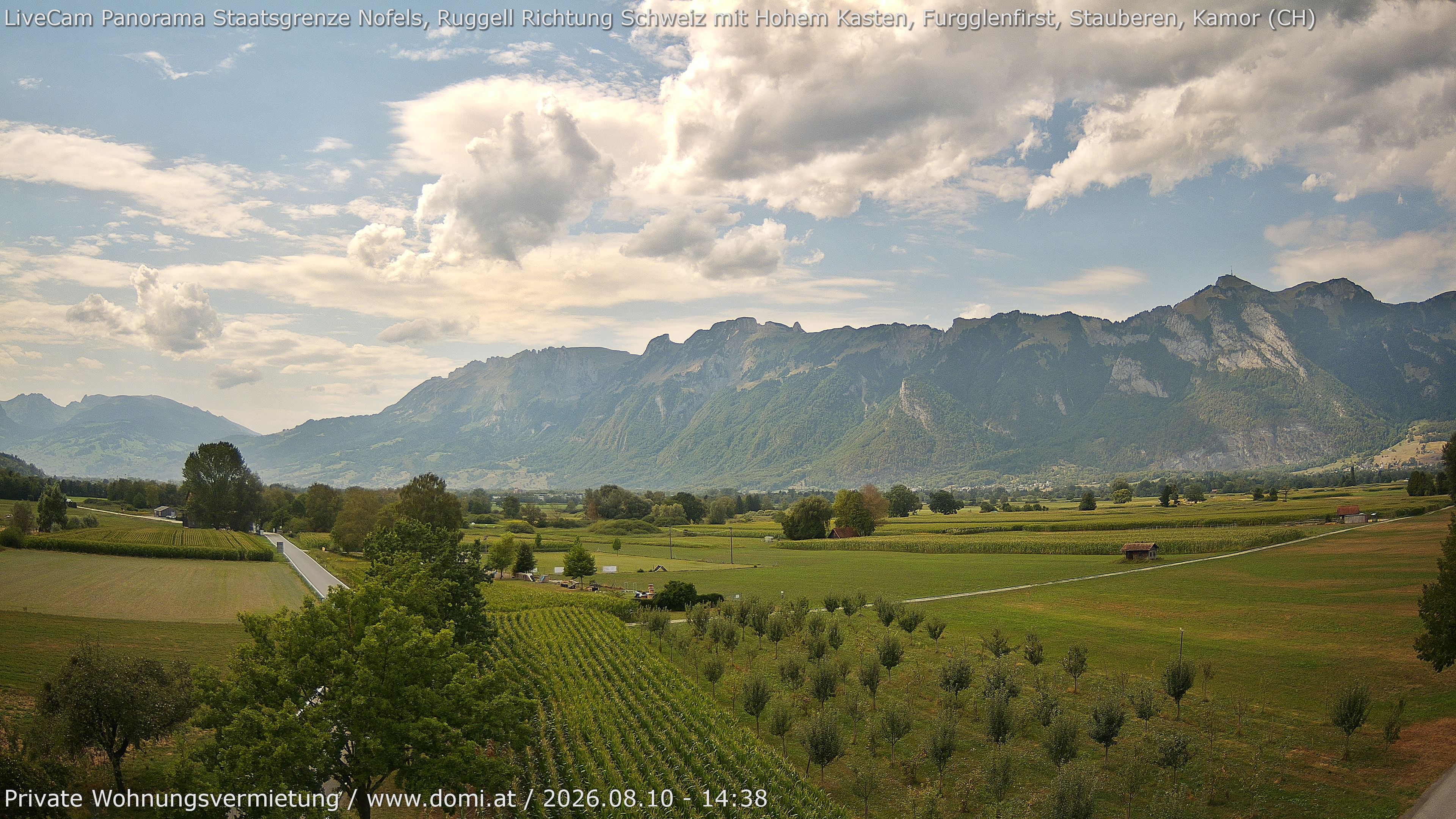 Archiv Foto Webcam Ausblick von Feldkirch auf Hohen Kasten, Furgglenfirst und Kamor