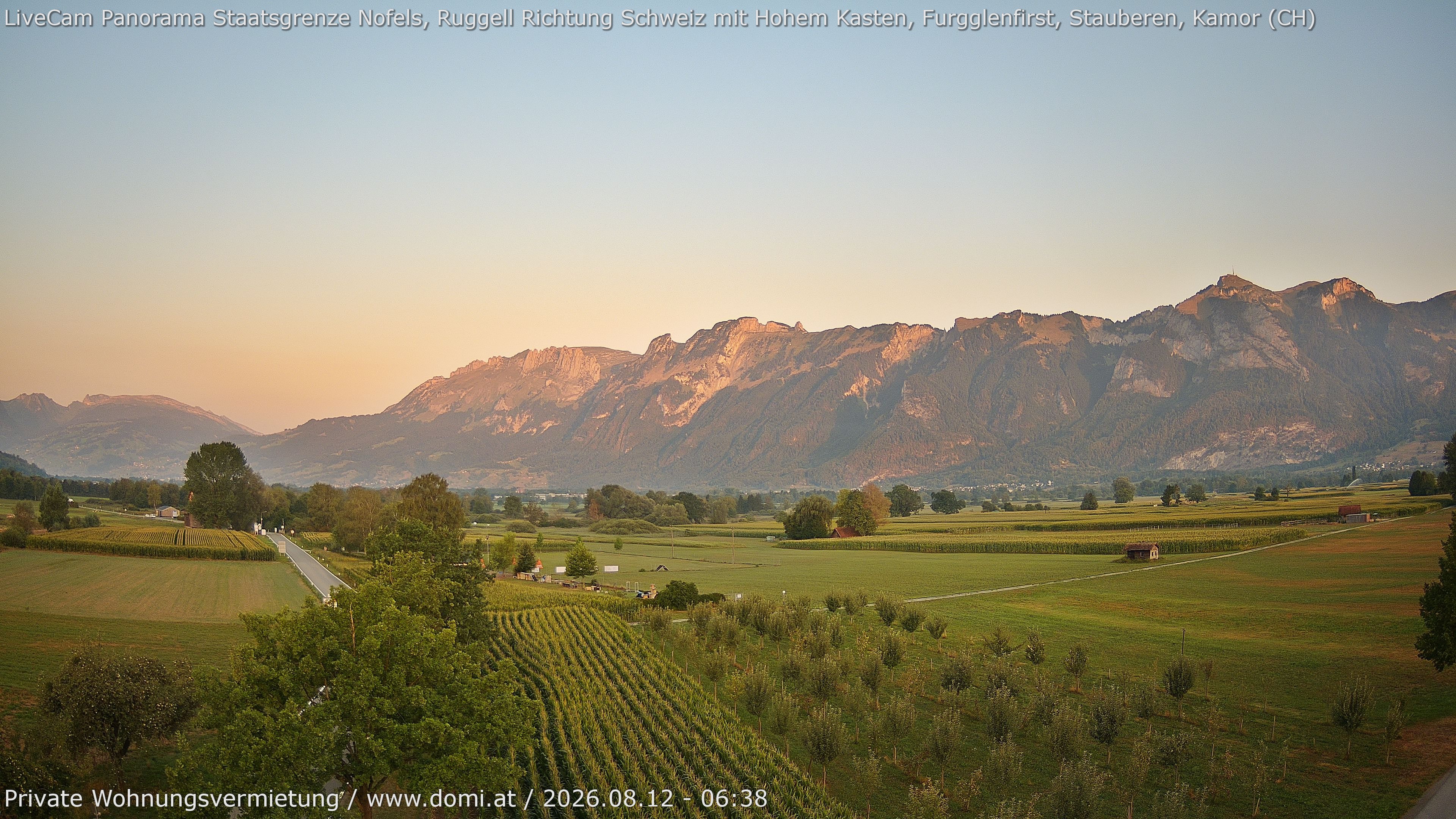 Archiv Foto Webcam Ausblick von Feldkirch auf Hohen Kasten, Furgglenfirst und Kamor