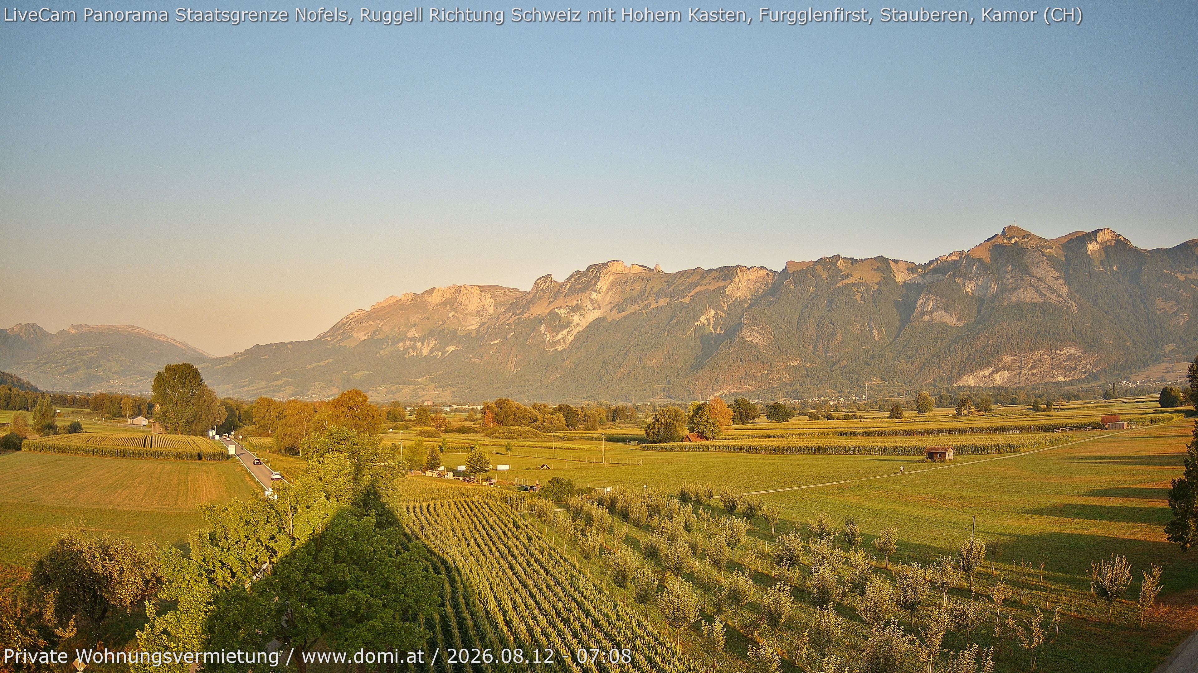Archiv Foto Webcam Ausblick von Feldkirch auf Hohen Kasten, Furgglenfirst und Kamor