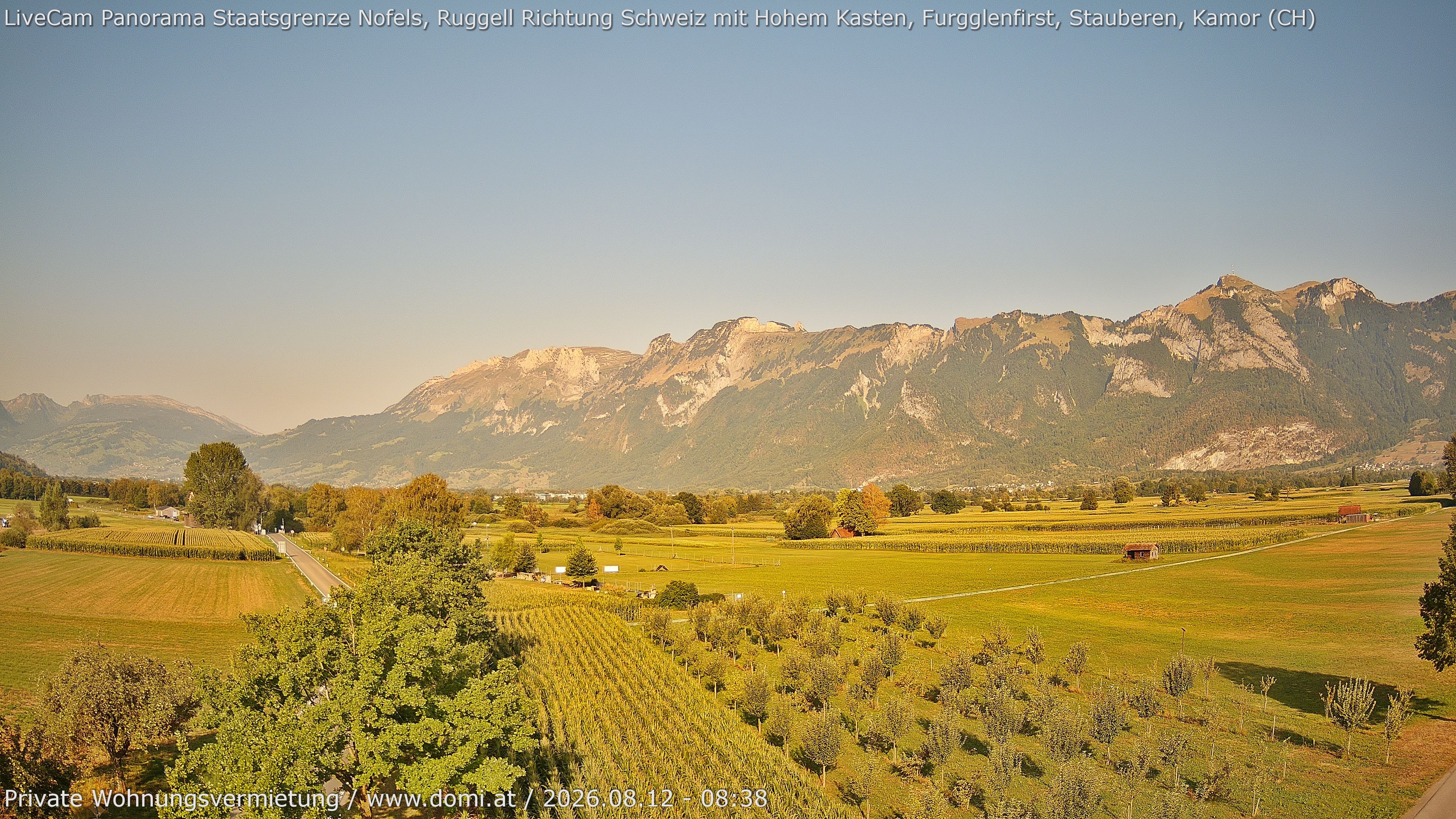 Archiv Foto Webcam Ausblick von Feldkirch auf Hohen Kasten, Furgglenfirst und Kamor