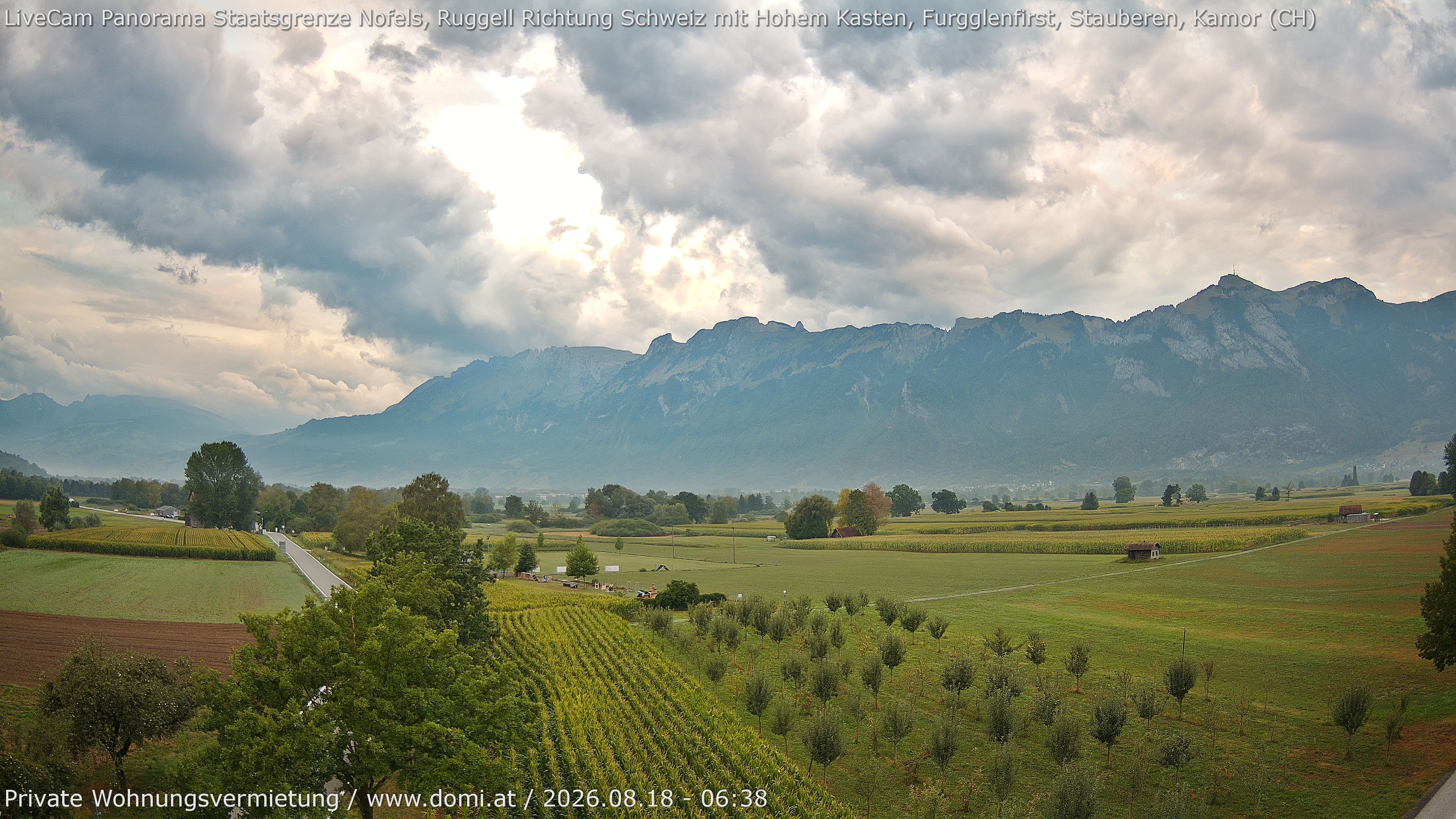 Archiv Foto Webcam Ausblick von Feldkirch auf Hohen Kasten, Furgglenfirst und Kamor