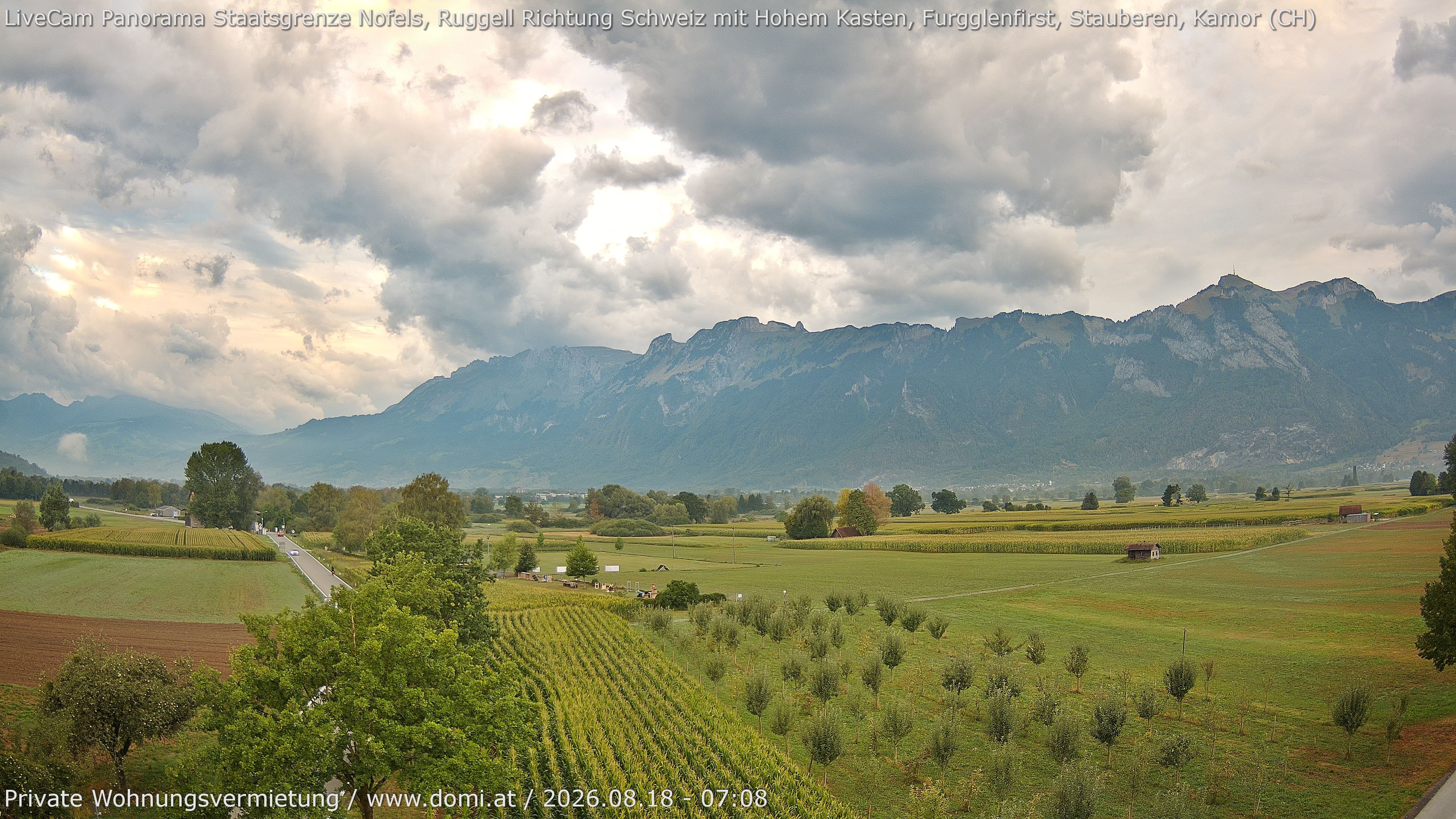 Archiv Foto Webcam Ausblick von Feldkirch auf Hohen Kasten, Furgglenfirst und Kamor