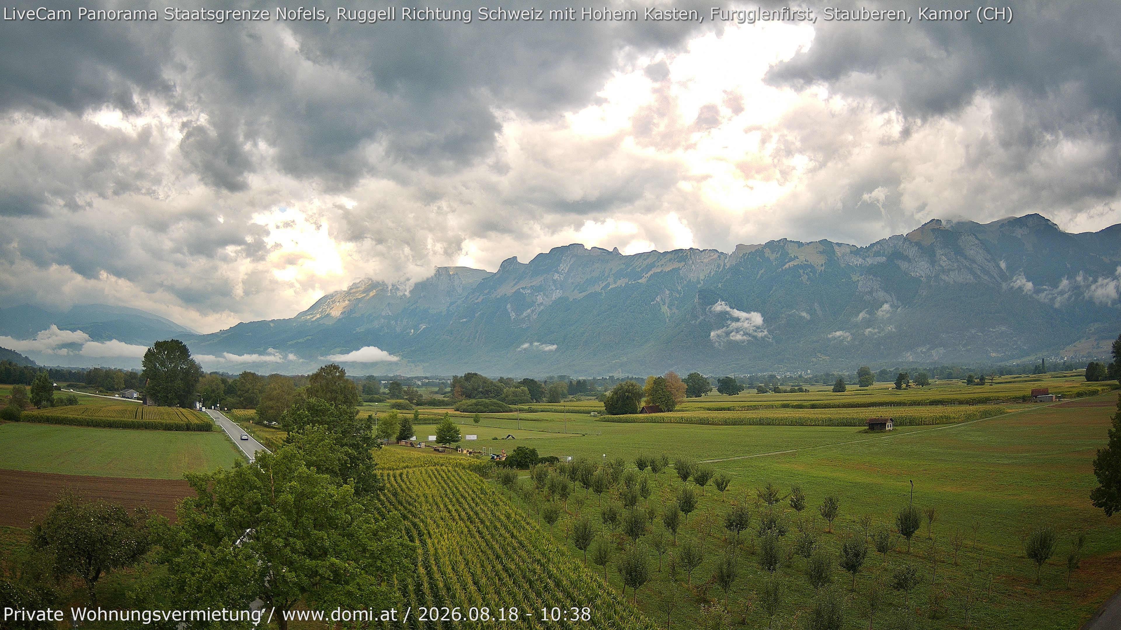 Archiv Foto Webcam Ausblick von Feldkirch auf Hohen Kasten, Furgglenfirst und Kamor