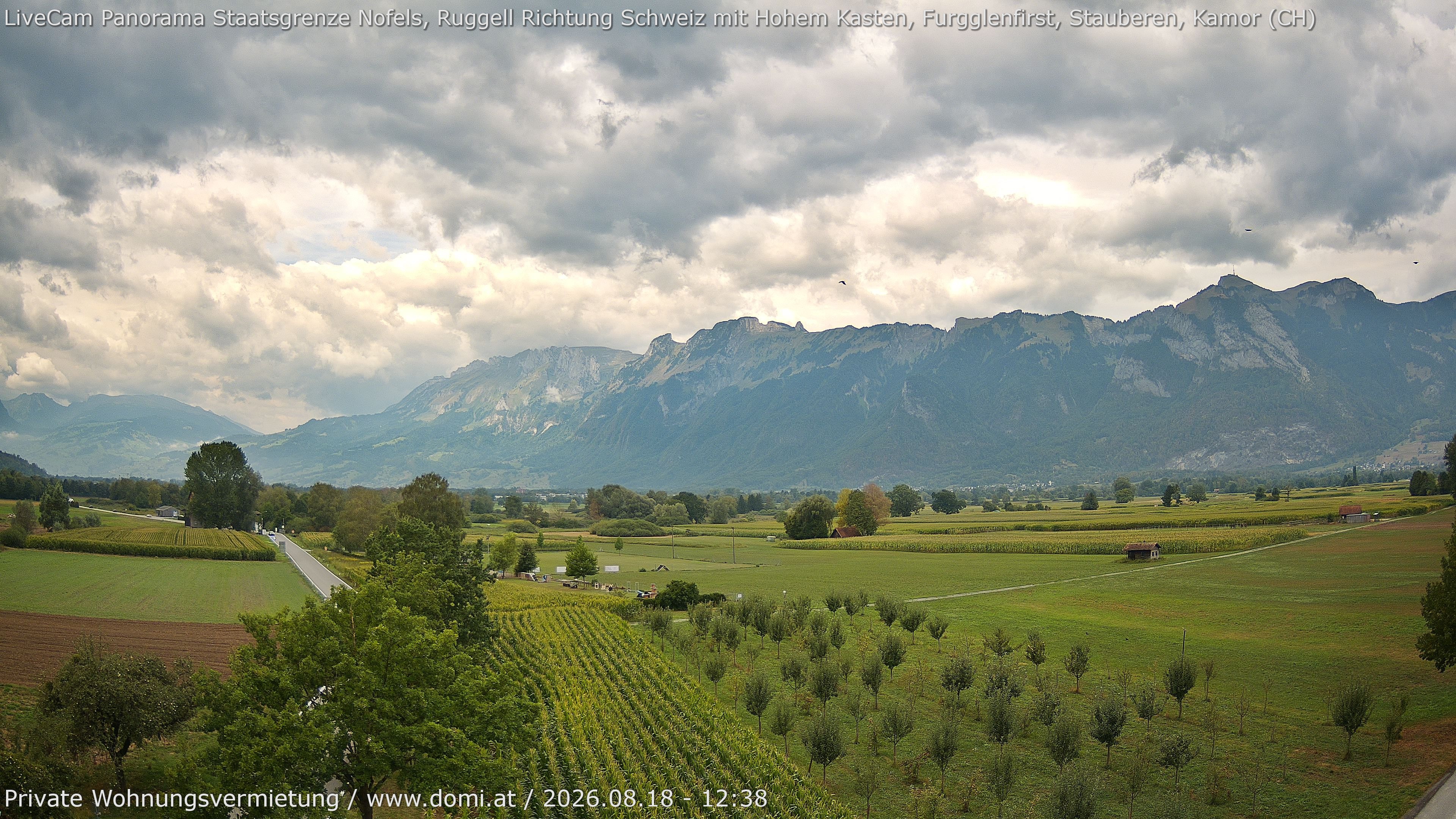 Archiv Foto Webcam Ausblick von Feldkirch auf Hohen Kasten, Furgglenfirst und Kamor