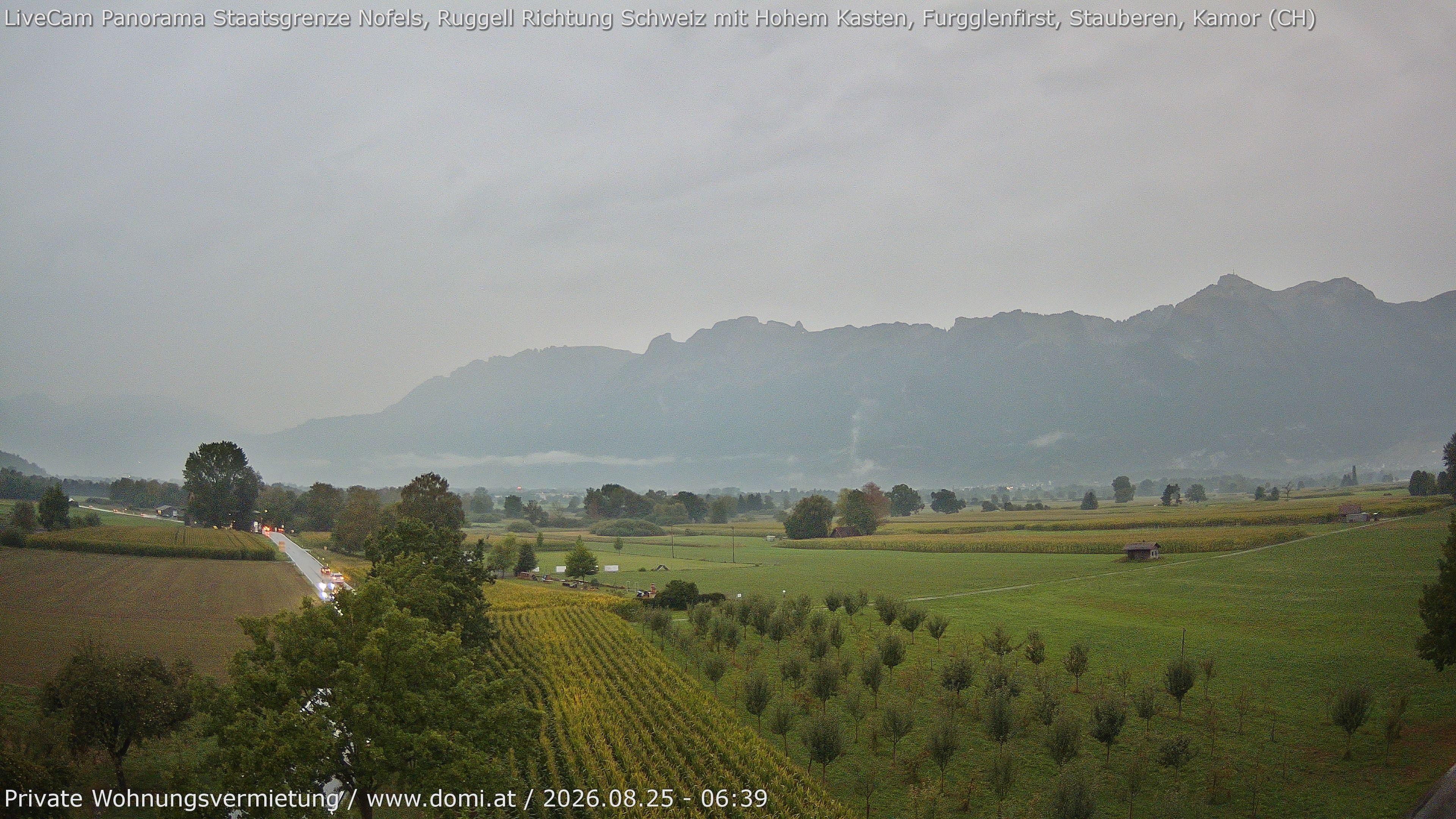 Archiv Foto Webcam Ausblick von Feldkirch auf Hohen Kasten, Furgglenfirst und Kamor