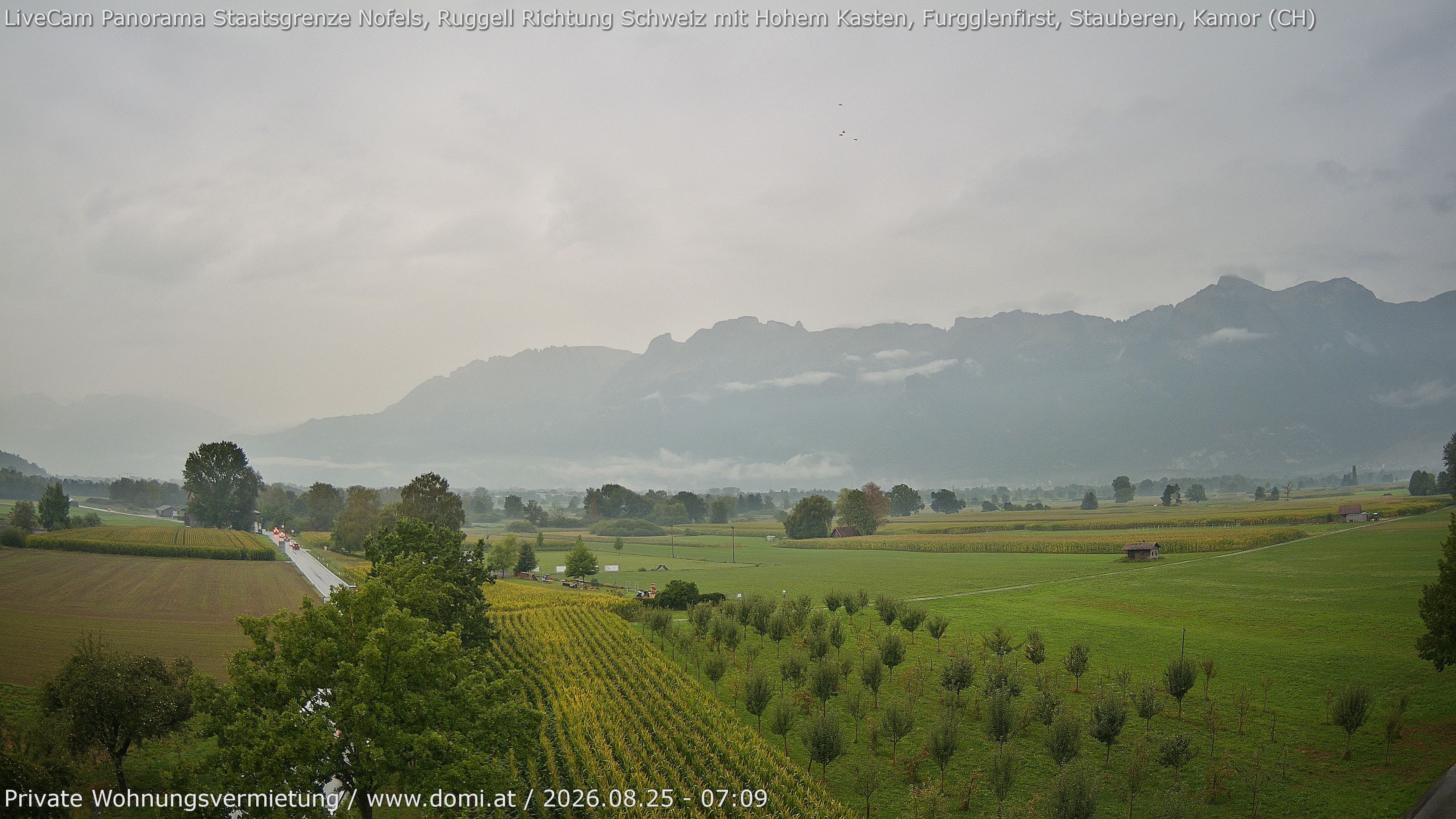 Archiv Foto Webcam Ausblick von Feldkirch auf Hohen Kasten, Furgglenfirst und Kamor