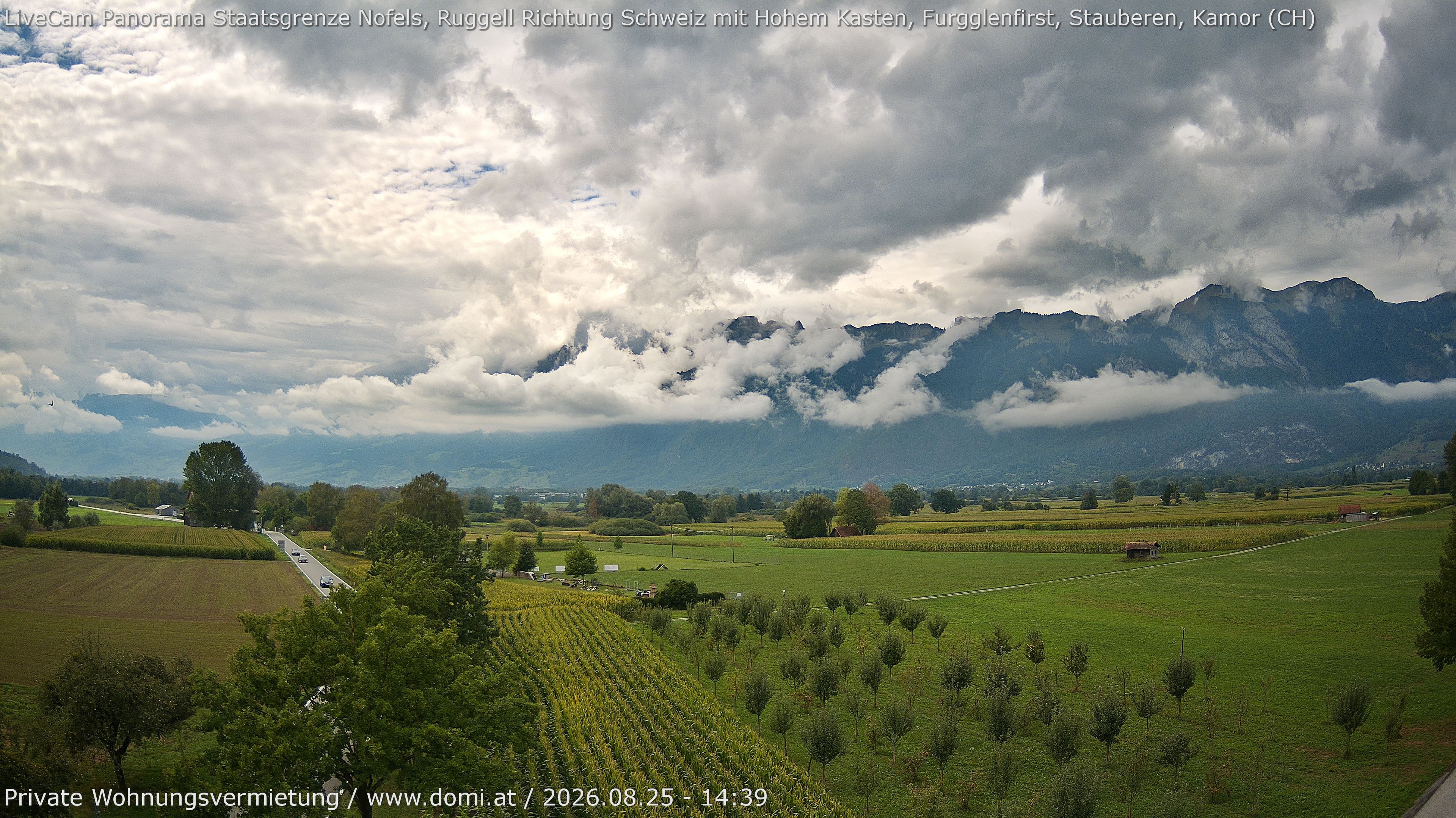 Archiv Foto Webcam Ausblick von Feldkirch auf Hohen Kasten, Furgglenfirst und Kamor