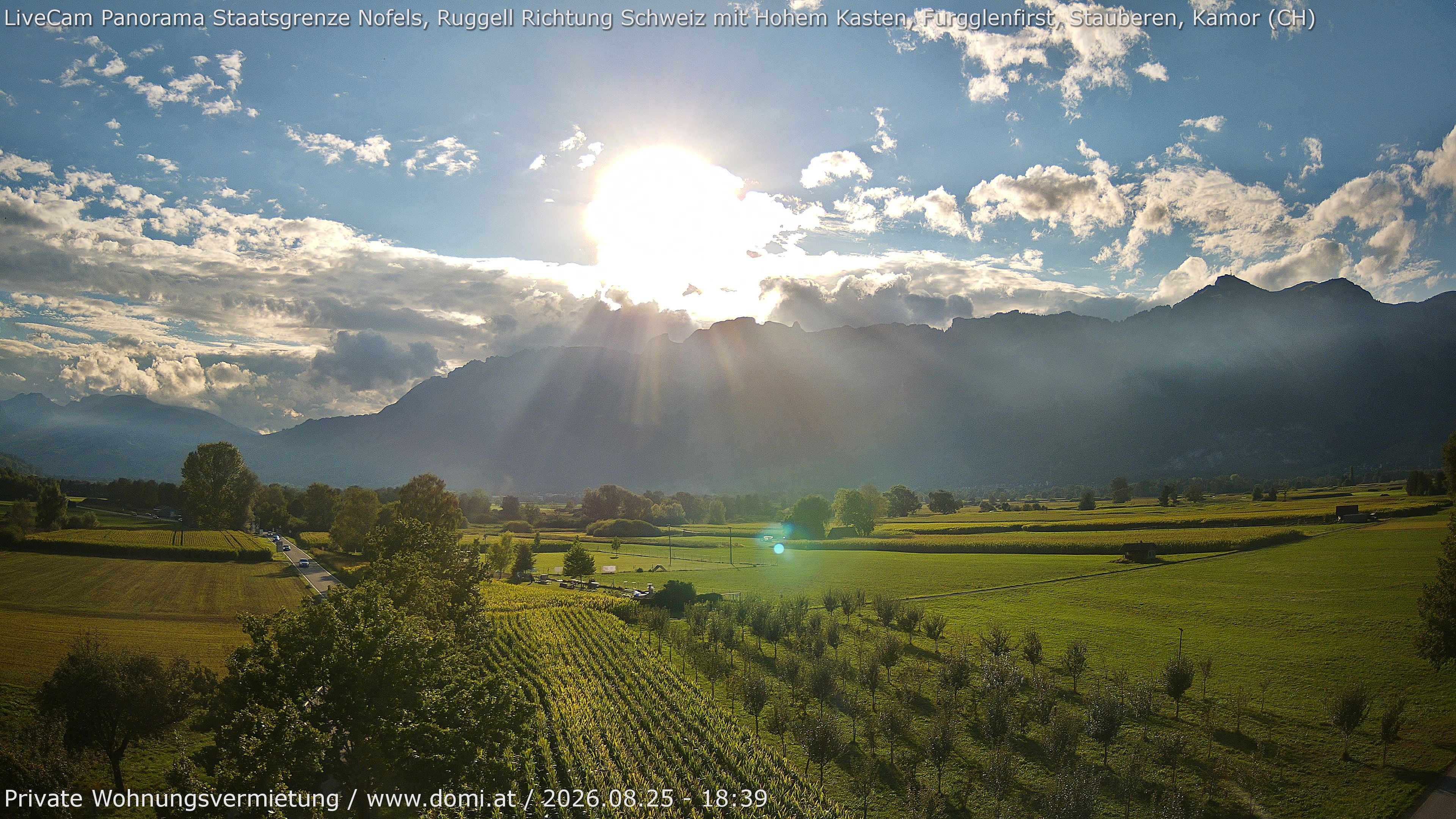 Archiv Foto Webcam Ausblick von Feldkirch auf Hohen Kasten, Furgglenfirst und Kamor