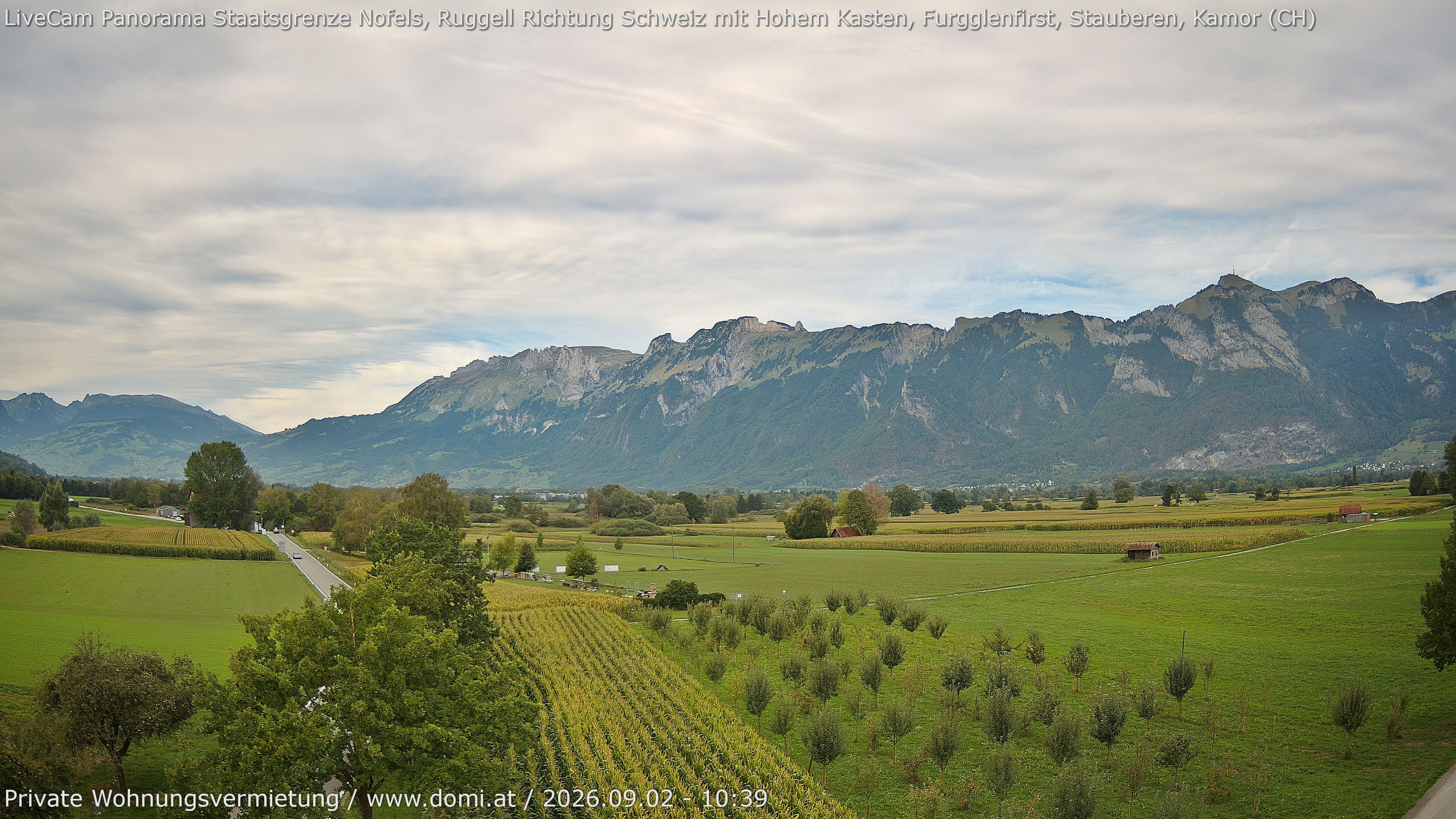 Archiv Foto Webcam Ausblick von Feldkirch auf Hohen Kasten, Furgglenfirst und Kamor