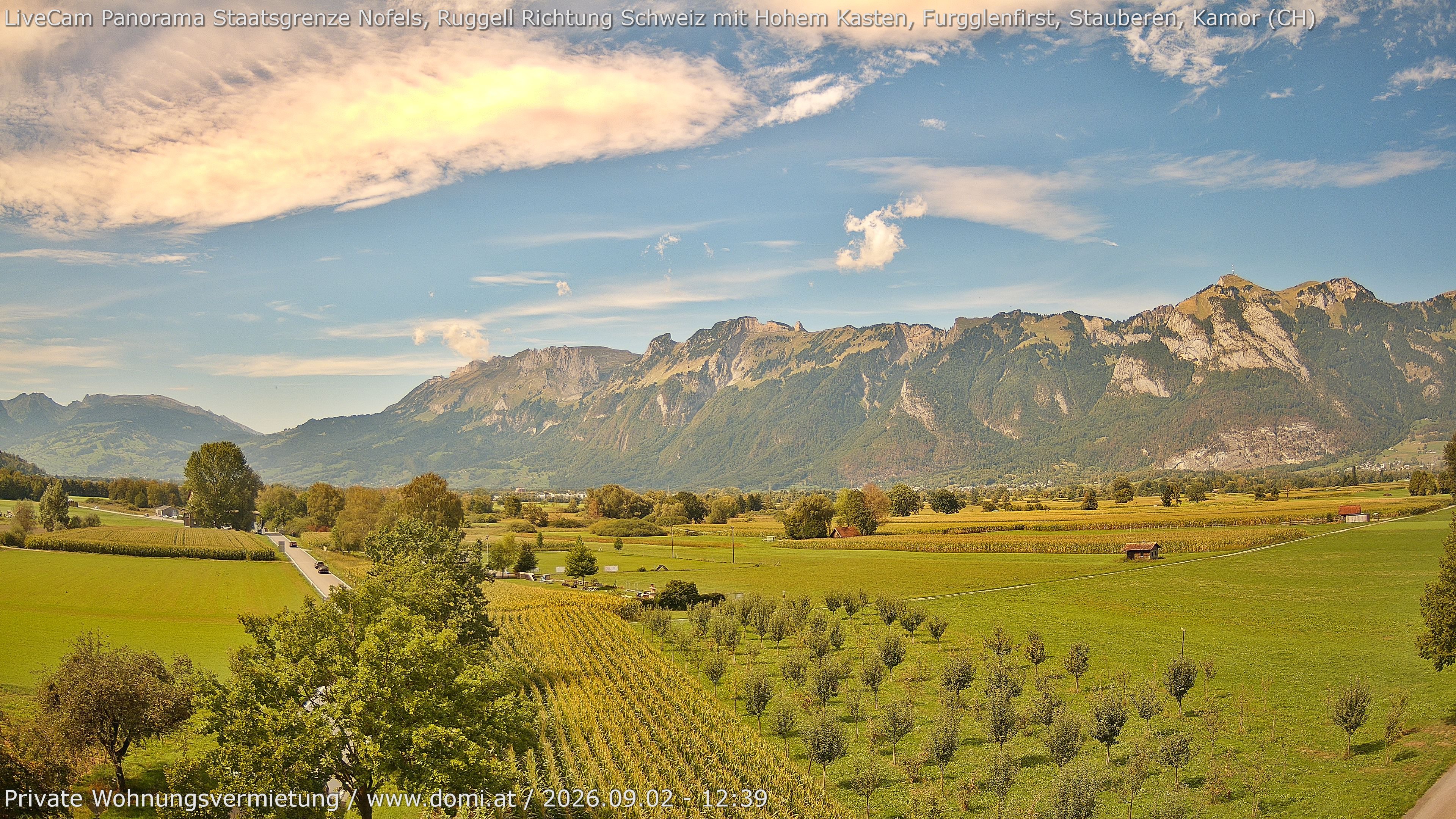 Archiv Foto Webcam Ausblick von Feldkirch auf Hohen Kasten, Furgglenfirst und Kamor