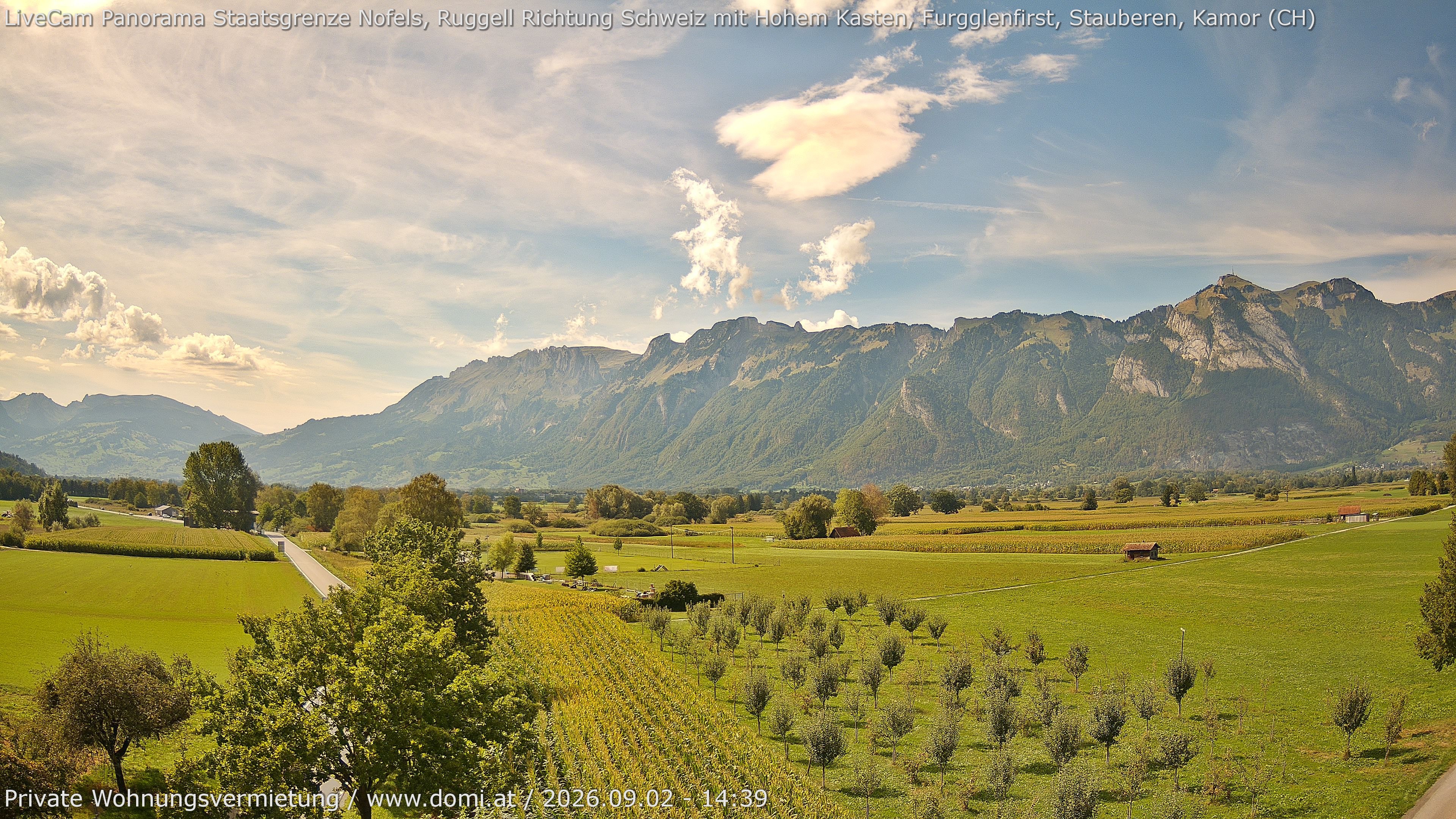 Archiv Foto Webcam Ausblick von Feldkirch auf Hohen Kasten, Furgglenfirst und Kamor