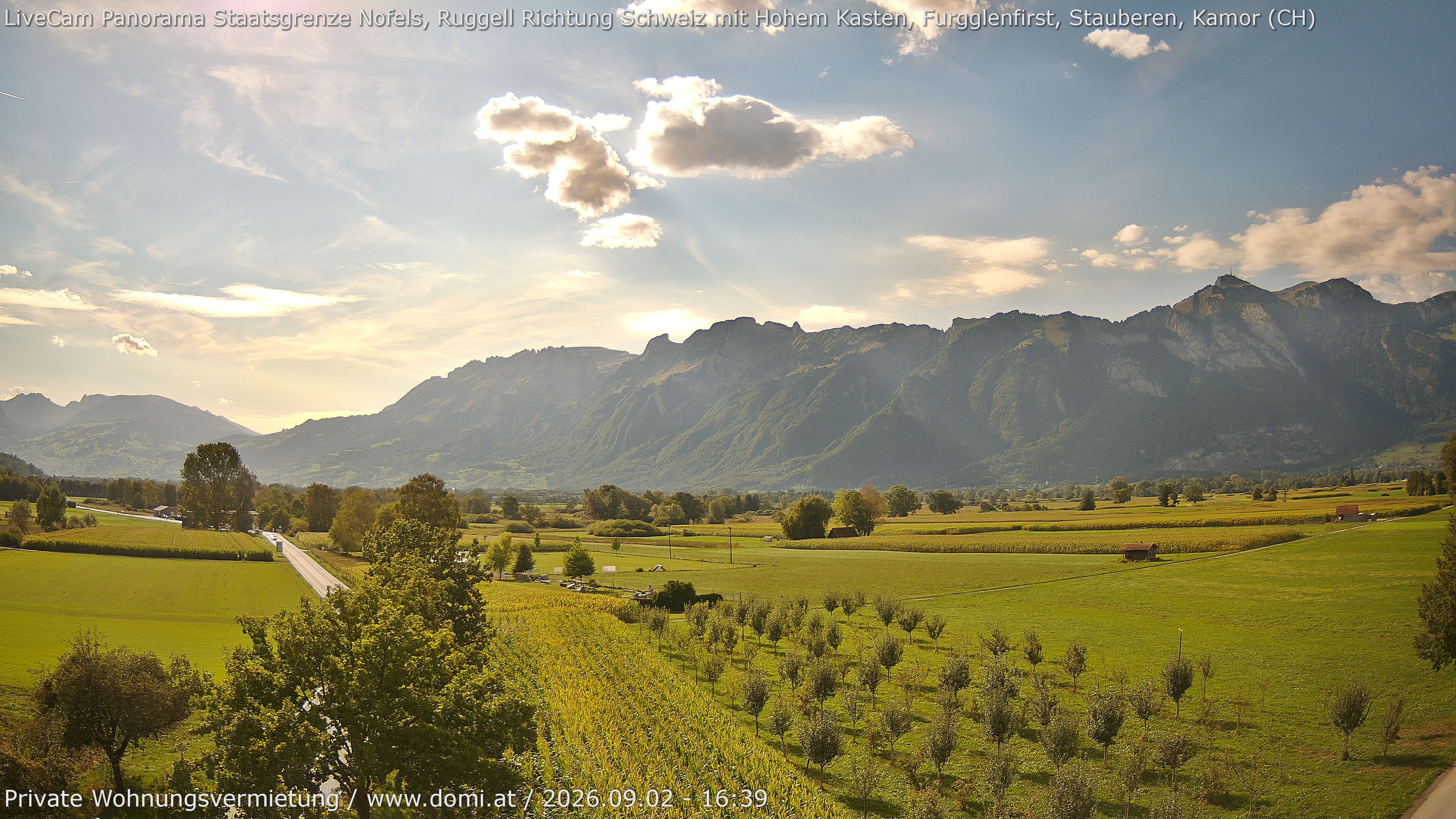 Archiv Foto Webcam Ausblick von Feldkirch auf Hohen Kasten, Furgglenfirst und Kamor
