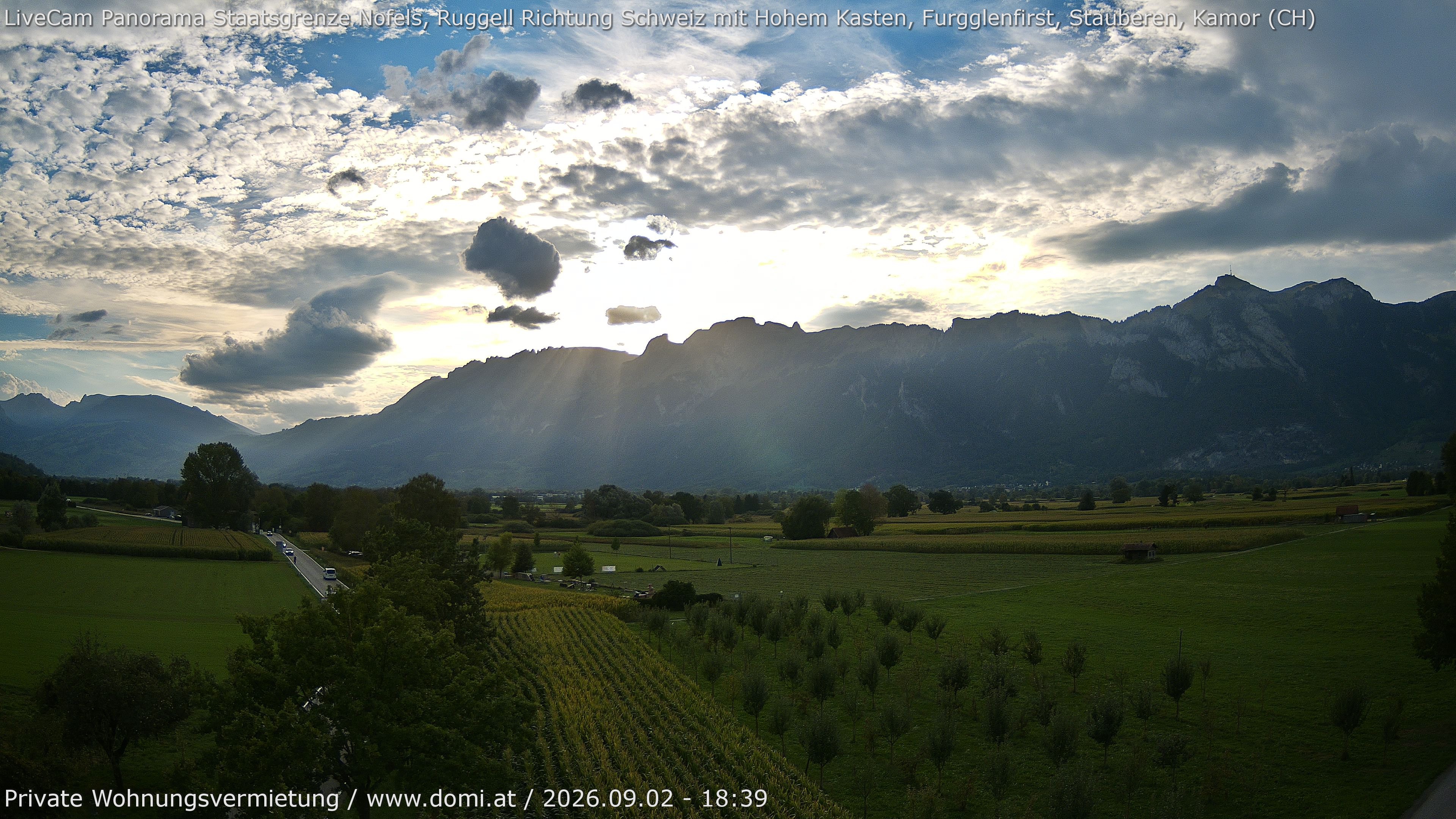 Archiv Foto Webcam Ausblick von Feldkirch auf Hohen Kasten, Furgglenfirst und Kamor
