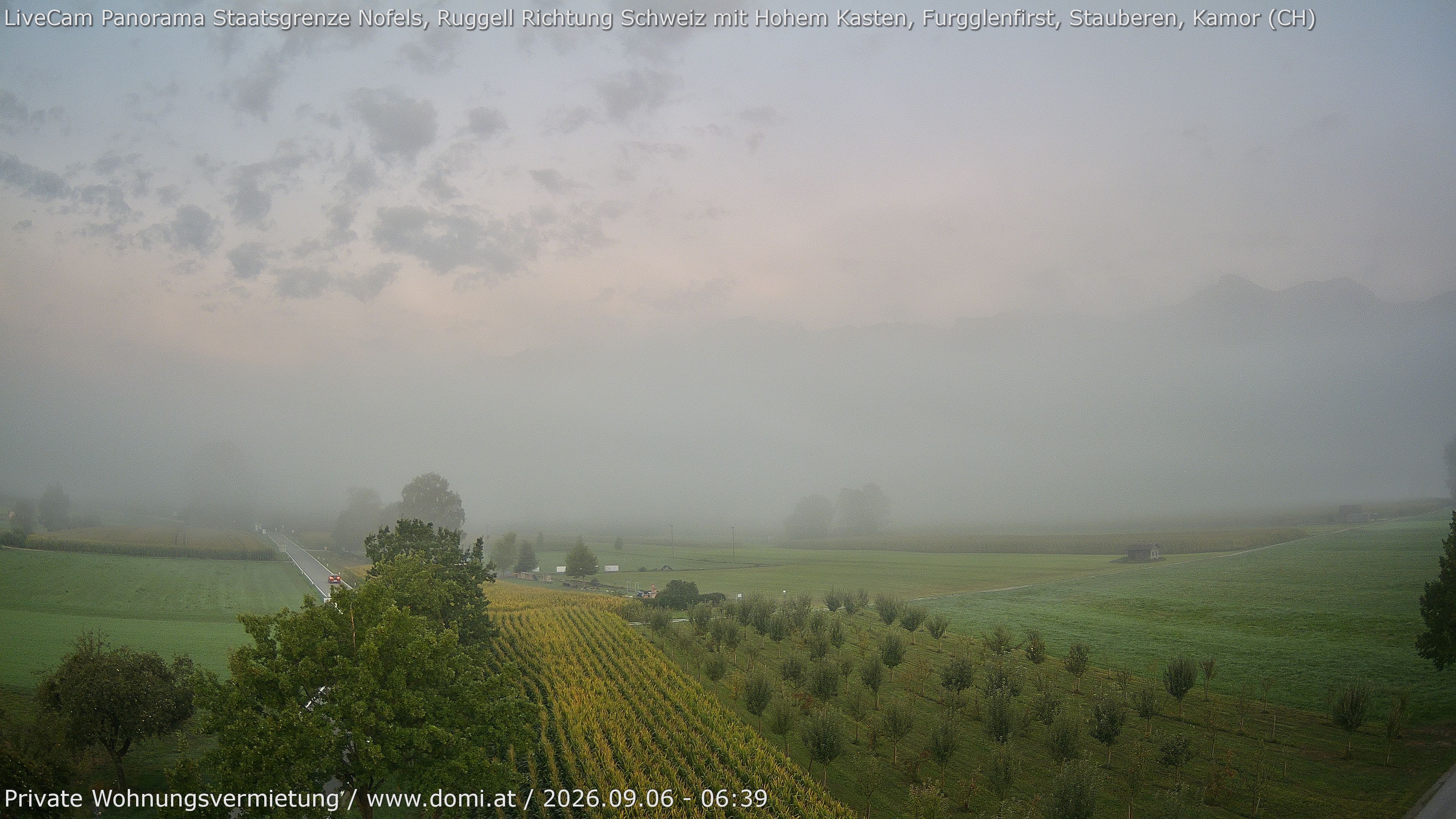 Archiv Foto Webcam Ausblick von Feldkirch auf Hohen Kasten, Furgglenfirst und Kamor