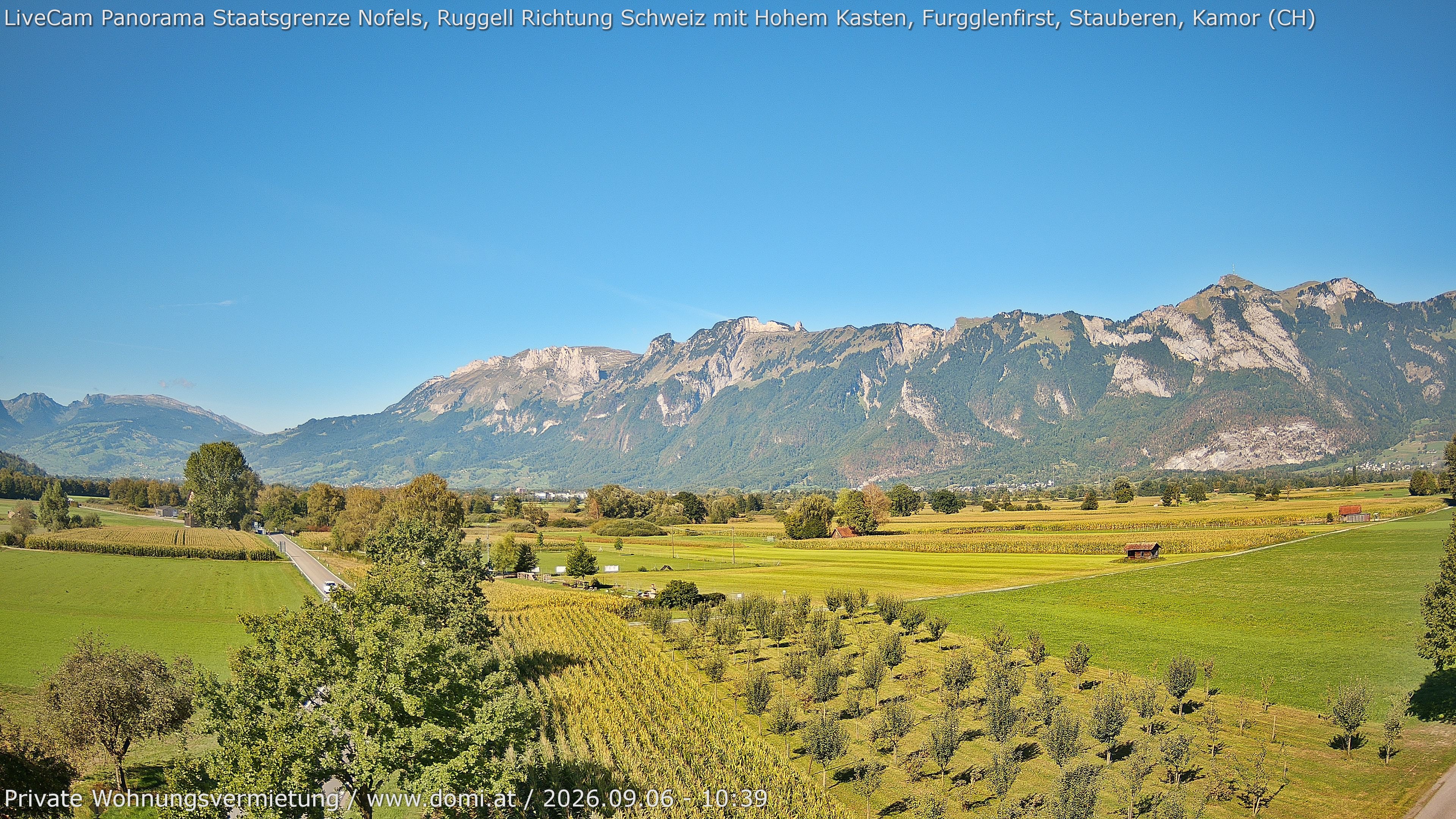 Archiv Foto Webcam Ausblick von Feldkirch auf Hohen Kasten, Furgglenfirst und Kamor