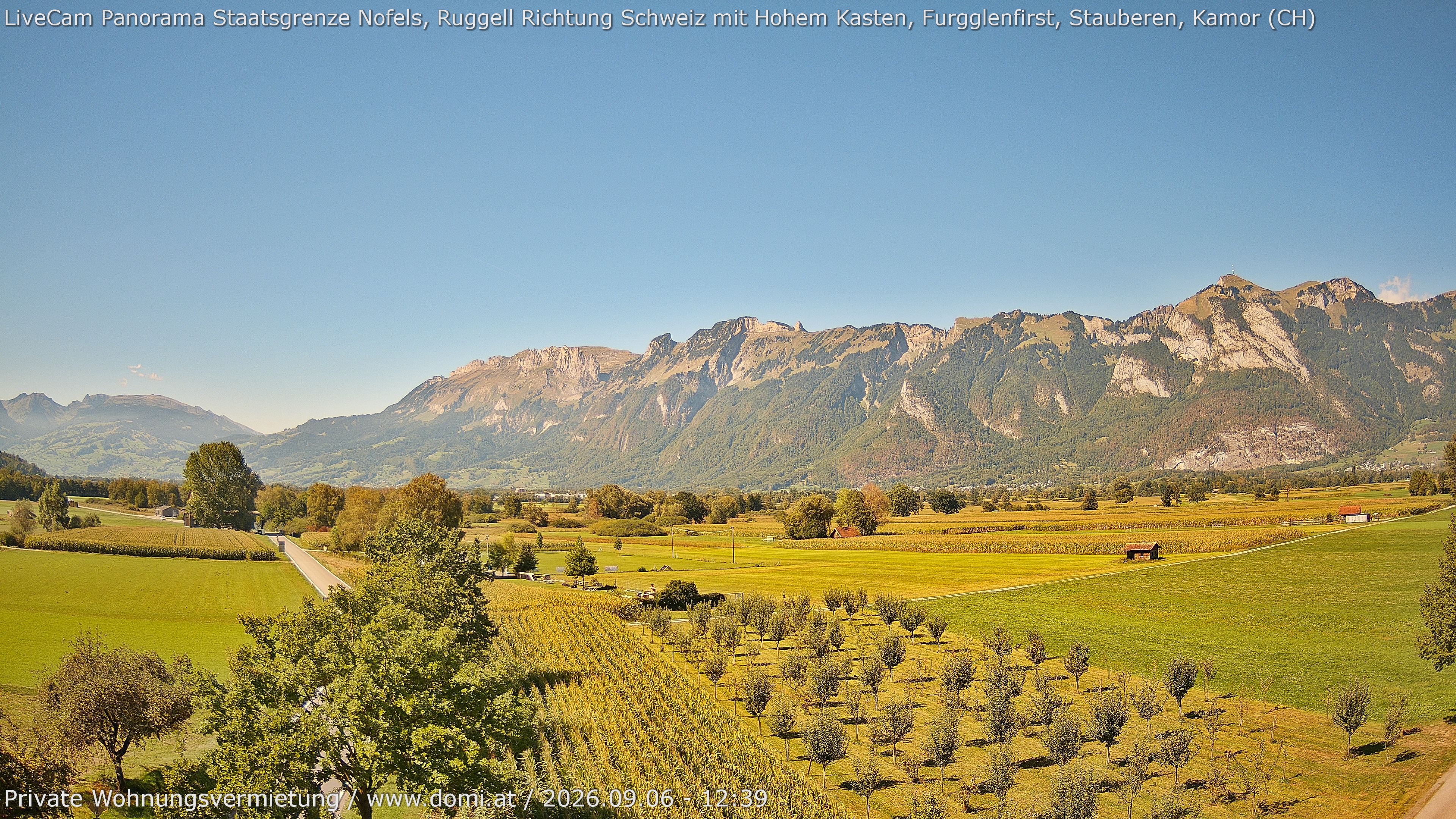 Archiv Foto Webcam Ausblick von Feldkirch auf Hohen Kasten, Furgglenfirst und Kamor