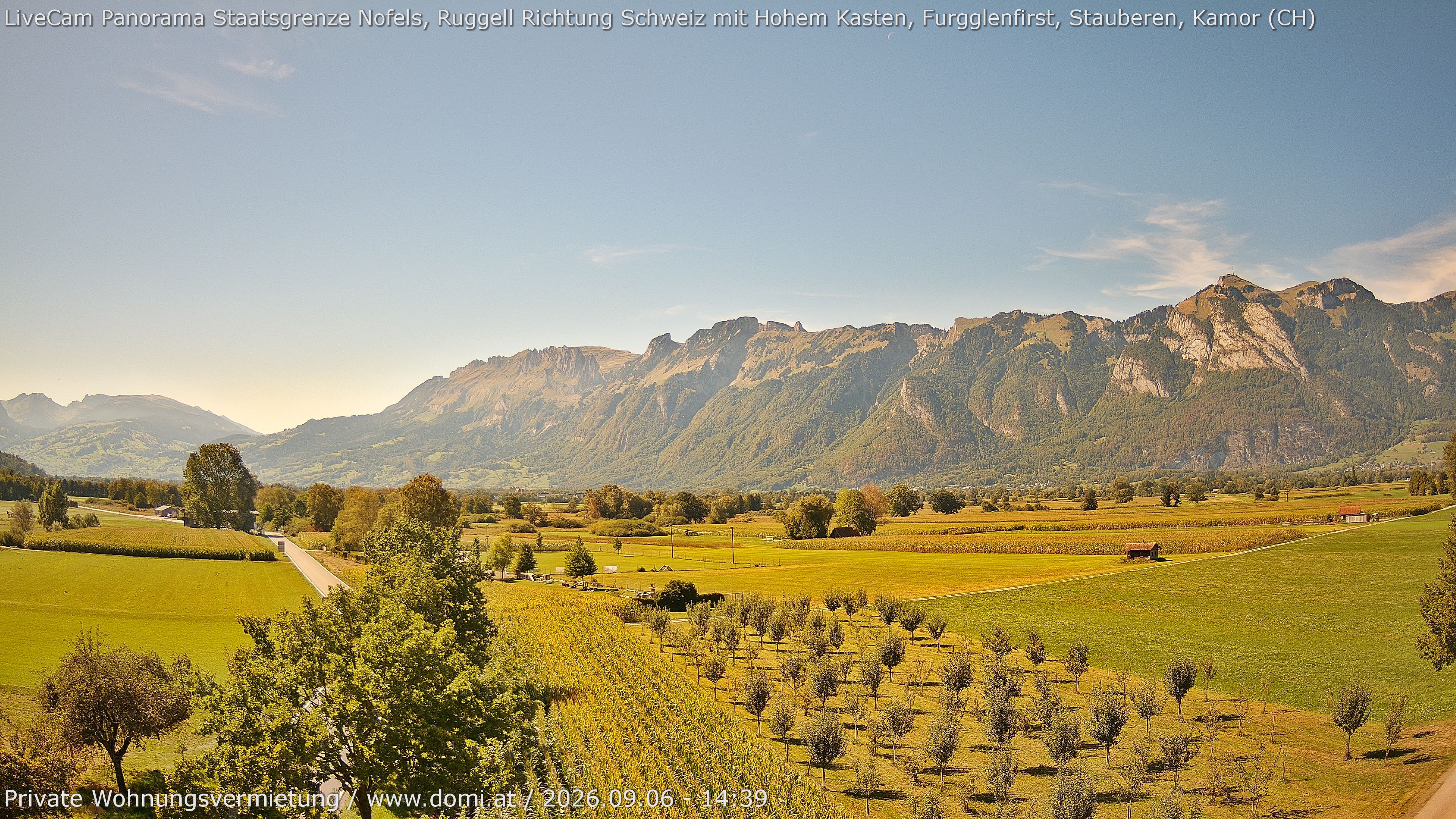 Archiv Foto Webcam Ausblick von Feldkirch auf Hohen Kasten, Furgglenfirst und Kamor