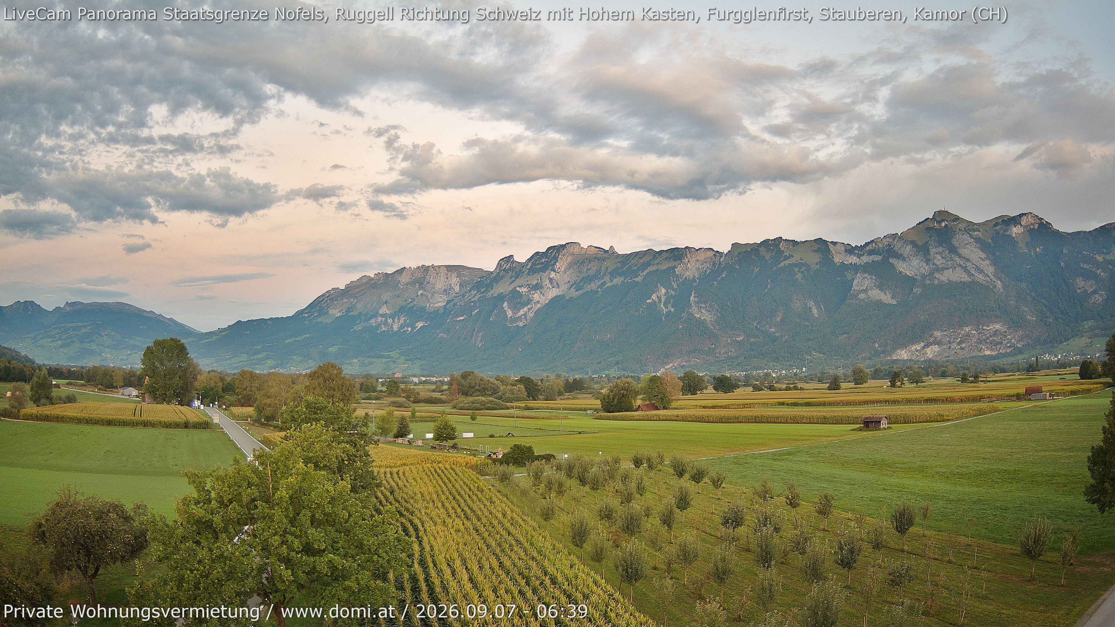 Archiv Foto Webcam Ausblick von Feldkirch auf Hohen Kasten, Furgglenfirst und Kamor