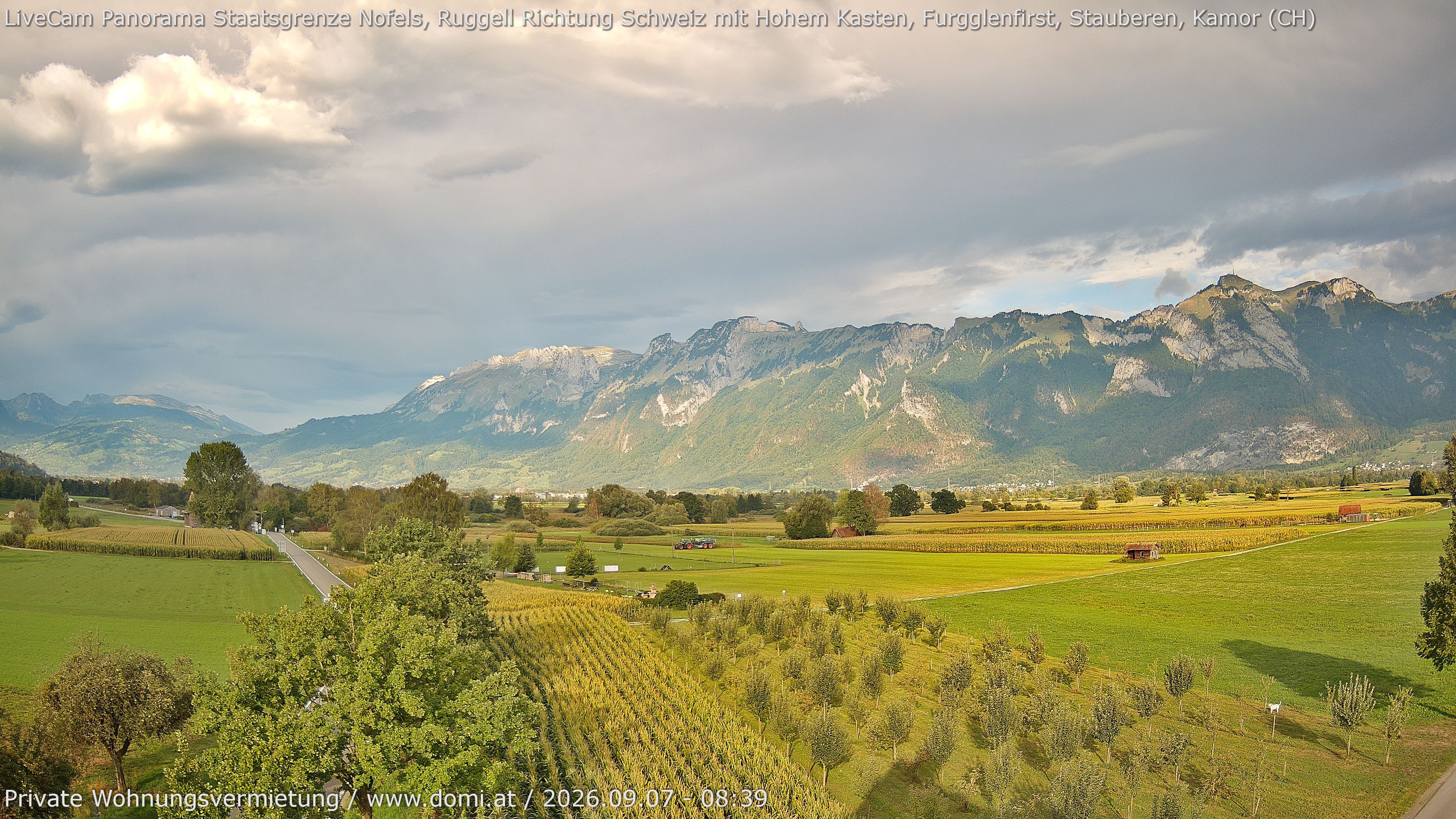 Archiv Foto Webcam Ausblick von Feldkirch auf Hohen Kasten, Furgglenfirst und Kamor