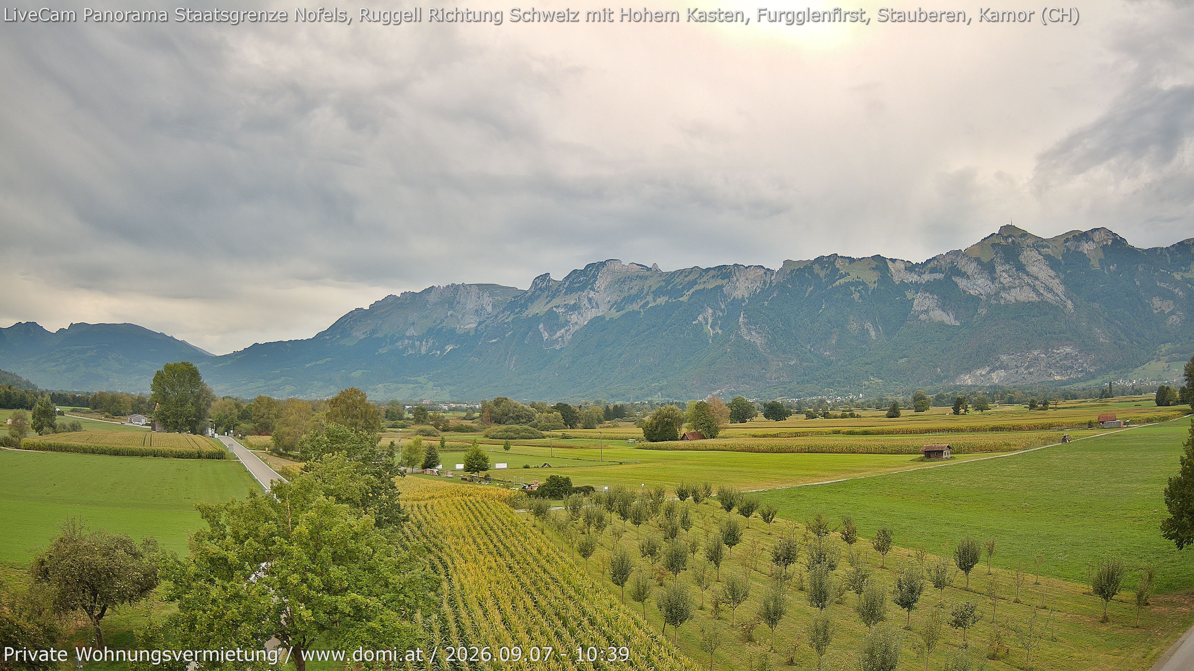 Archiv Foto Webcam Ausblick von Feldkirch auf Hohen Kasten, Furgglenfirst und Kamor