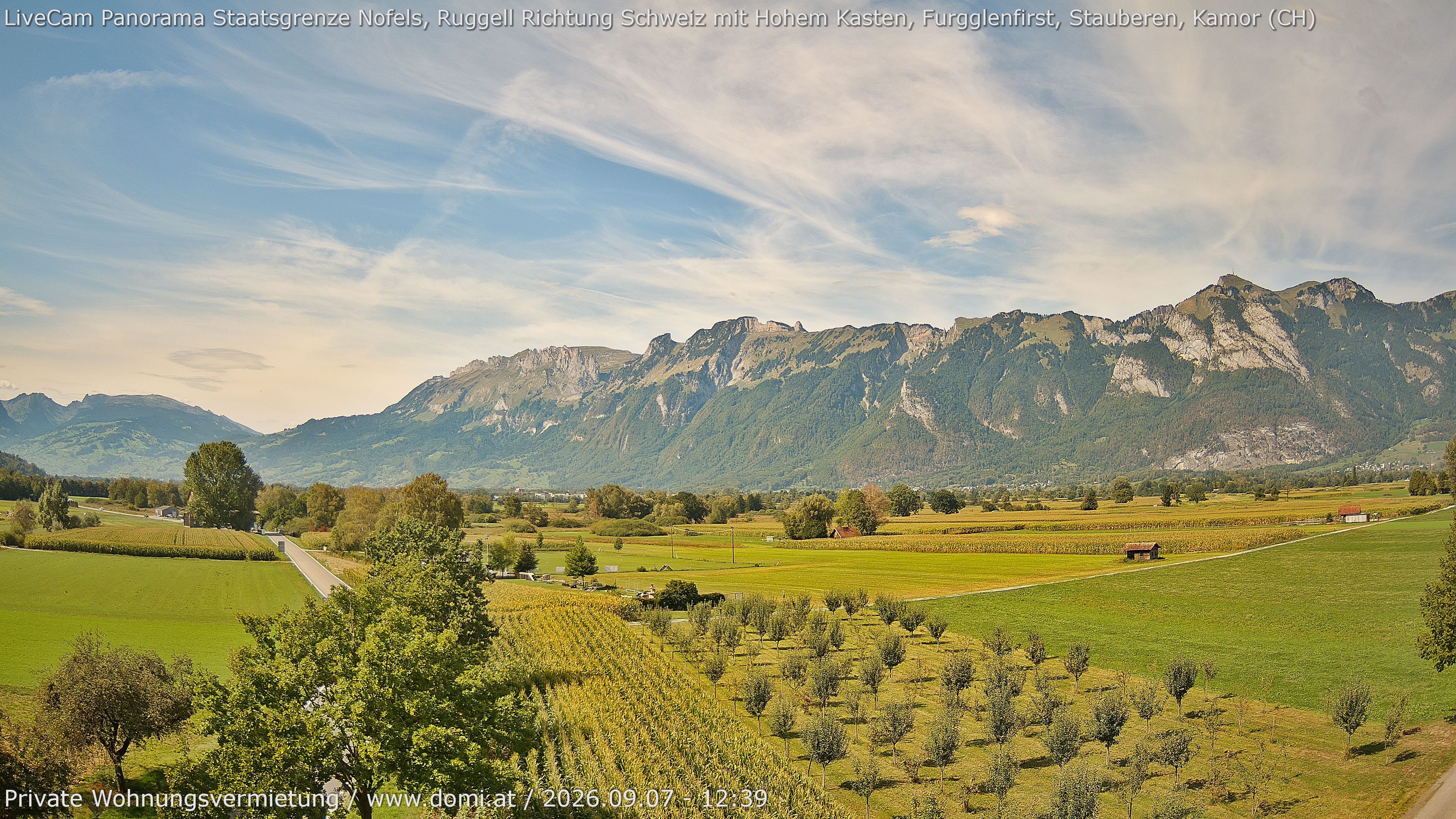 Archiv Foto Webcam Ausblick von Feldkirch auf Hohen Kasten, Furgglenfirst und Kamor