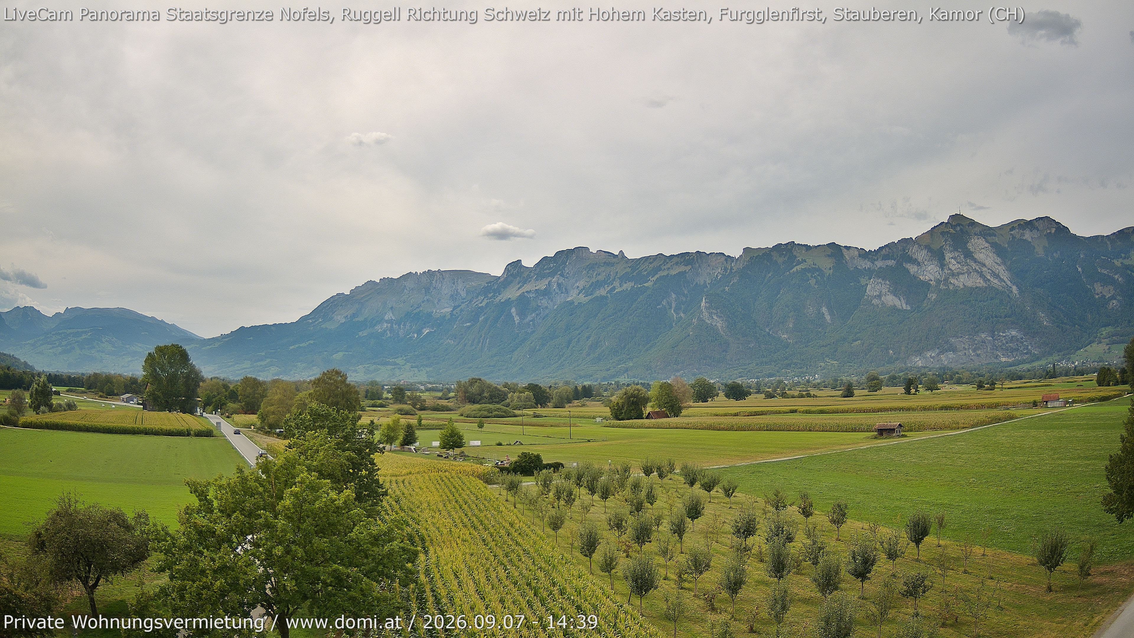 Archiv Foto Webcam Ausblick von Feldkirch auf Hohen Kasten, Furgglenfirst und Kamor