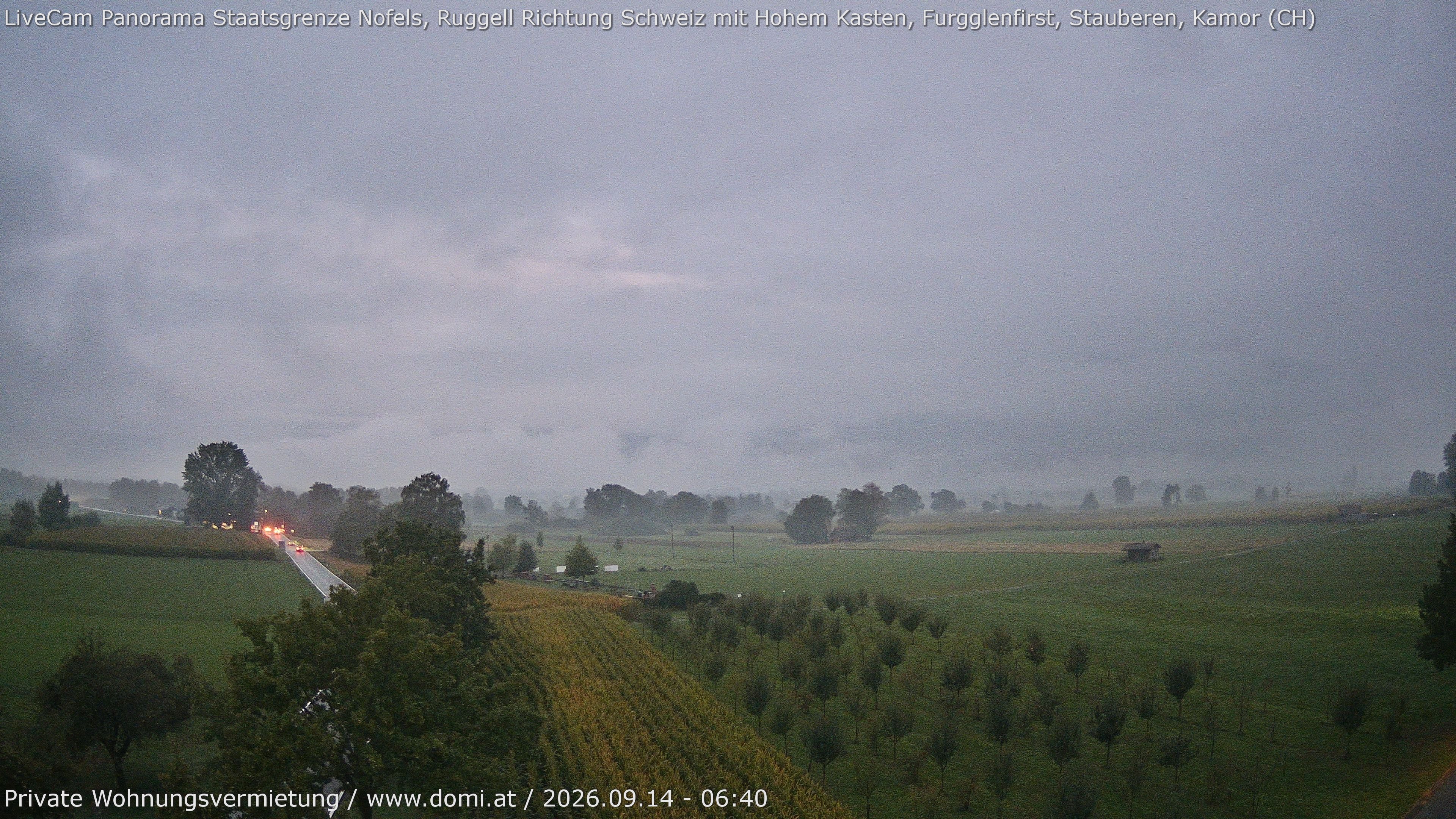 Archiv Foto Webcam Ausblick von Feldkirch auf Hohen Kasten, Furgglenfirst und Kamor