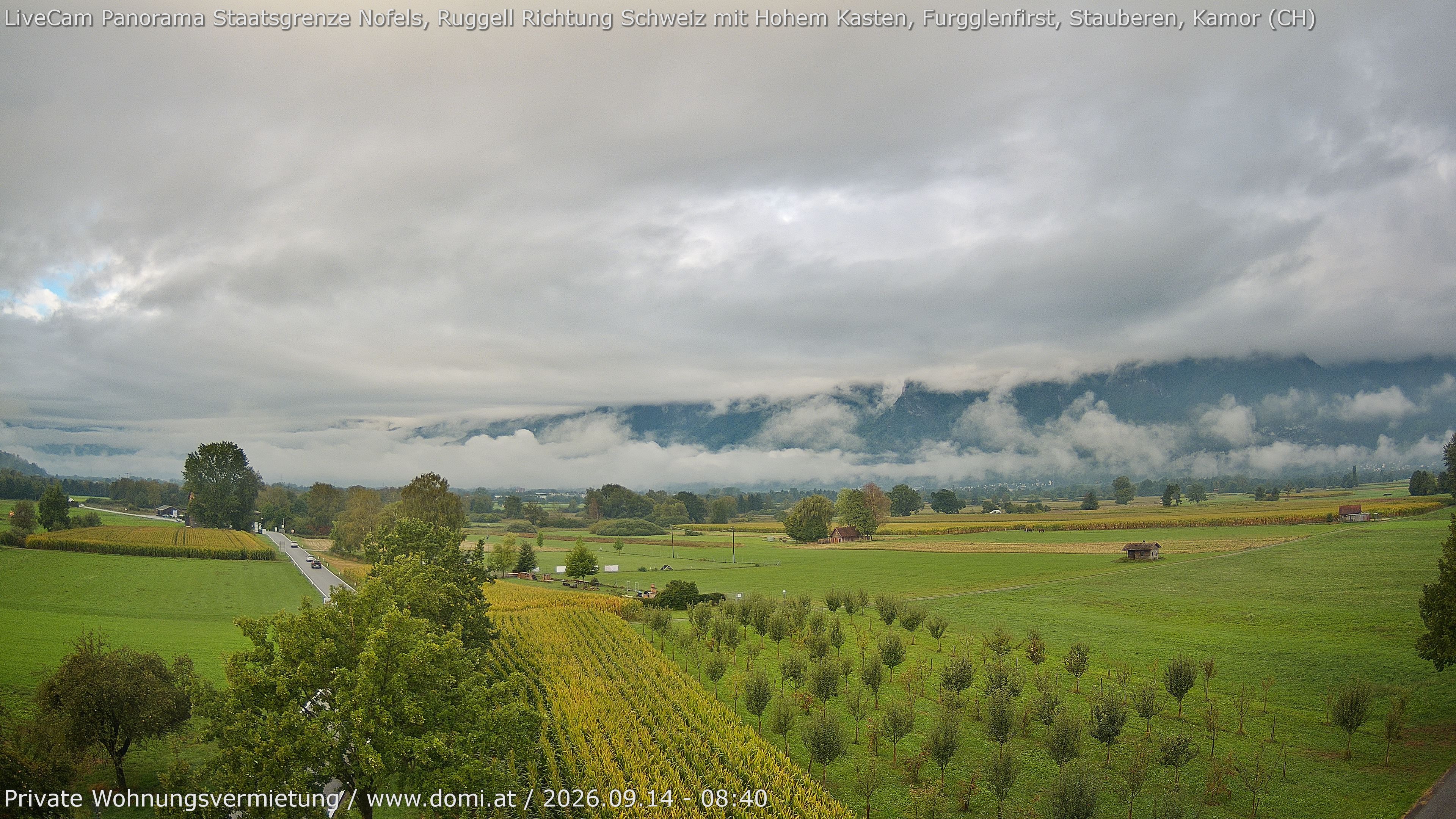 Archiv Foto Webcam Ausblick von Feldkirch auf Hohen Kasten, Furgglenfirst und Kamor