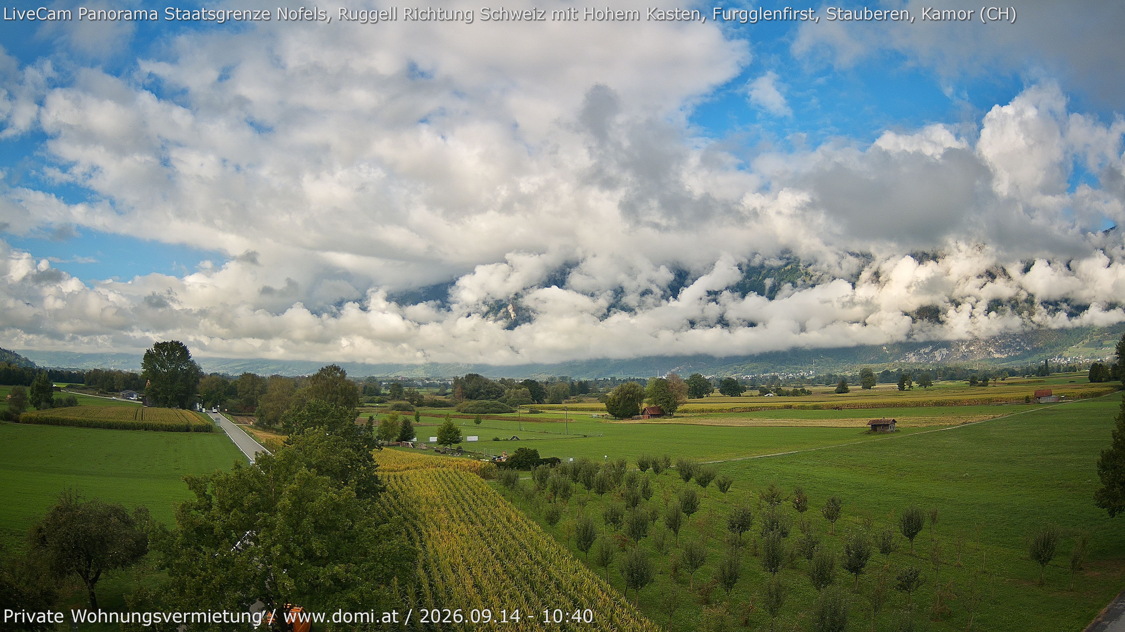 Archiv Foto Webcam Ausblick von Feldkirch auf Hohen Kasten, Furgglenfirst und Kamor