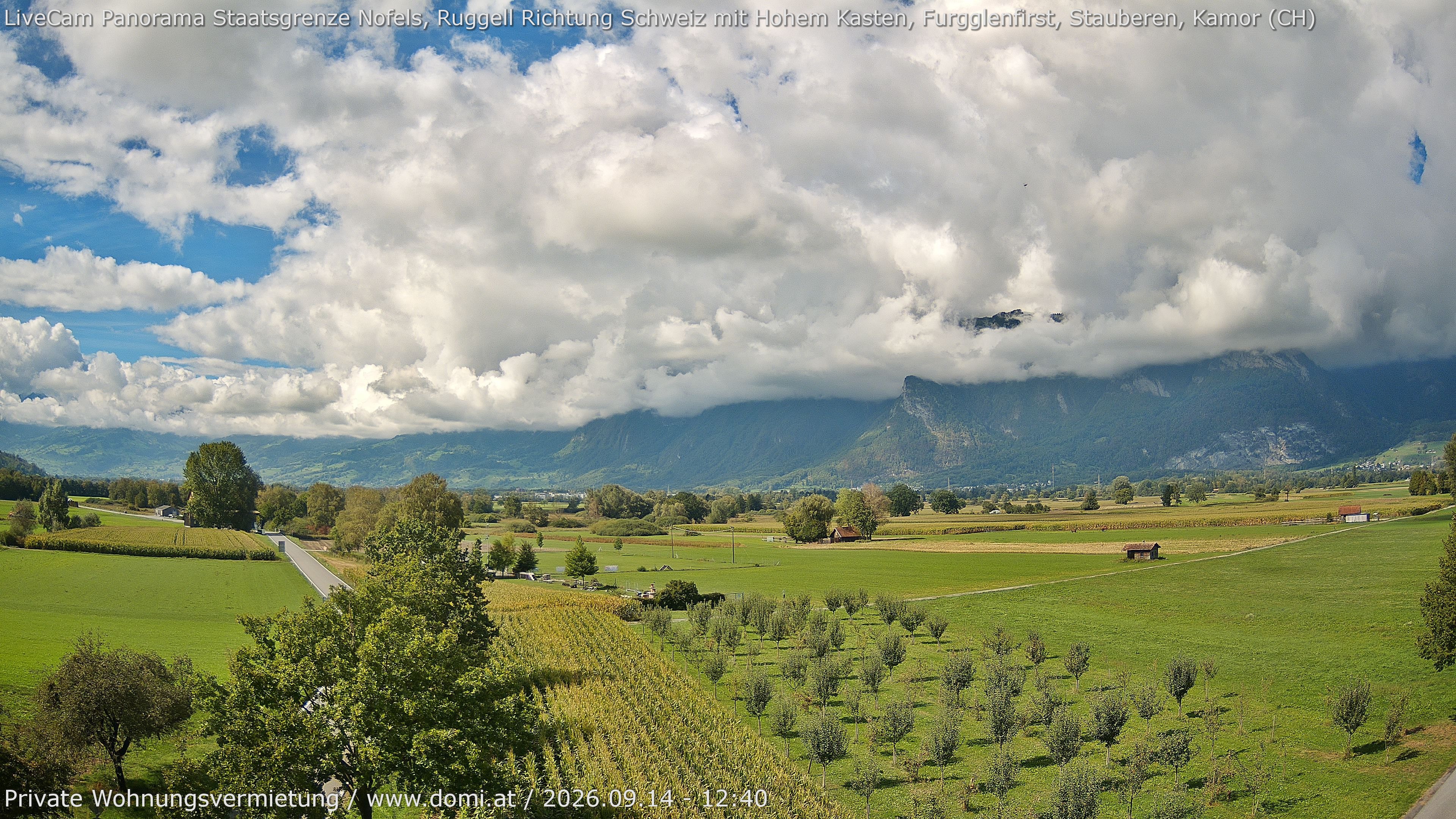 Archiv Foto Webcam Ausblick von Feldkirch auf Hohen Kasten, Furgglenfirst und Kamor