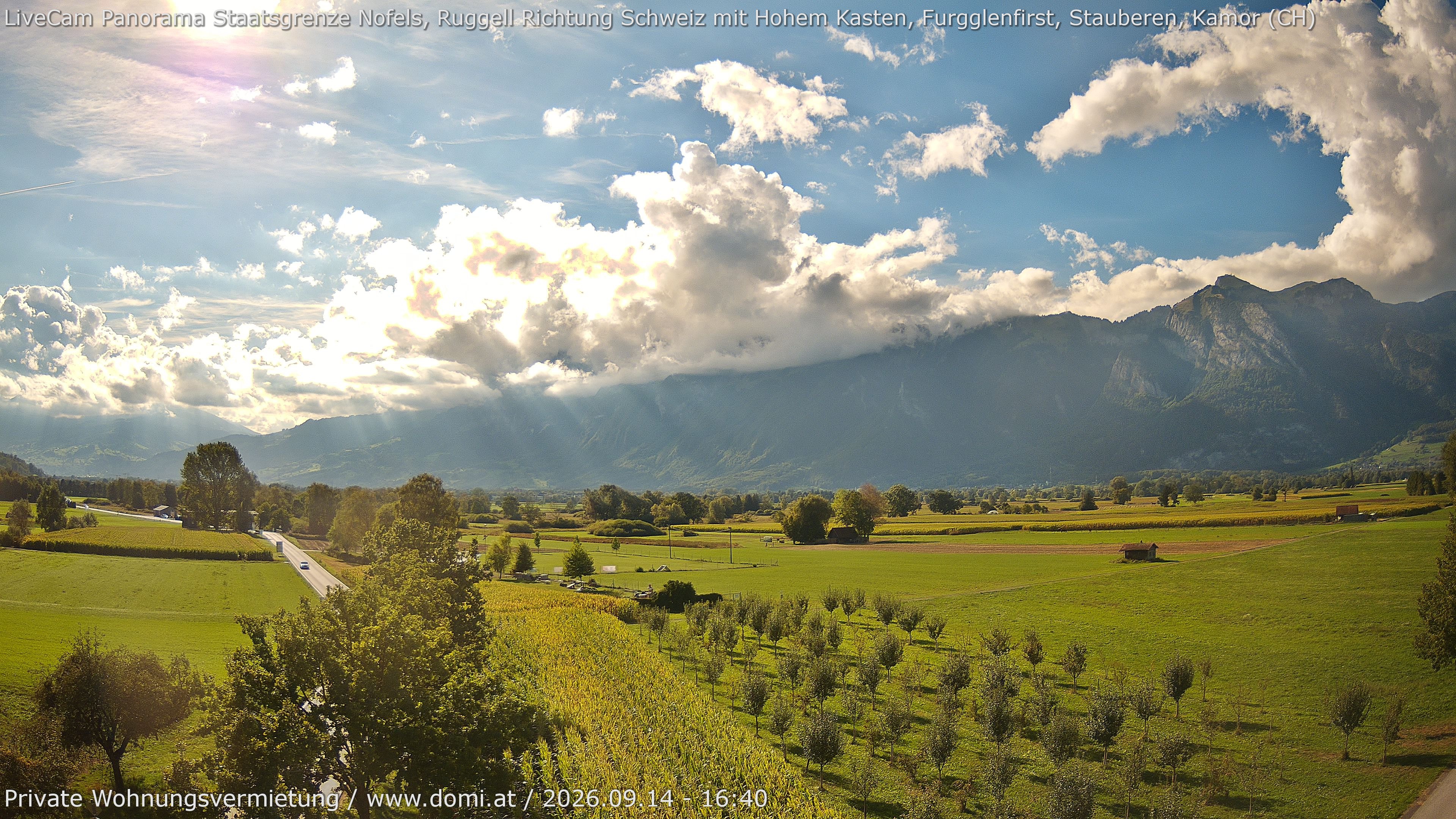 Archiv Foto Webcam Ausblick von Feldkirch auf Hohen Kasten, Furgglenfirst und Kamor