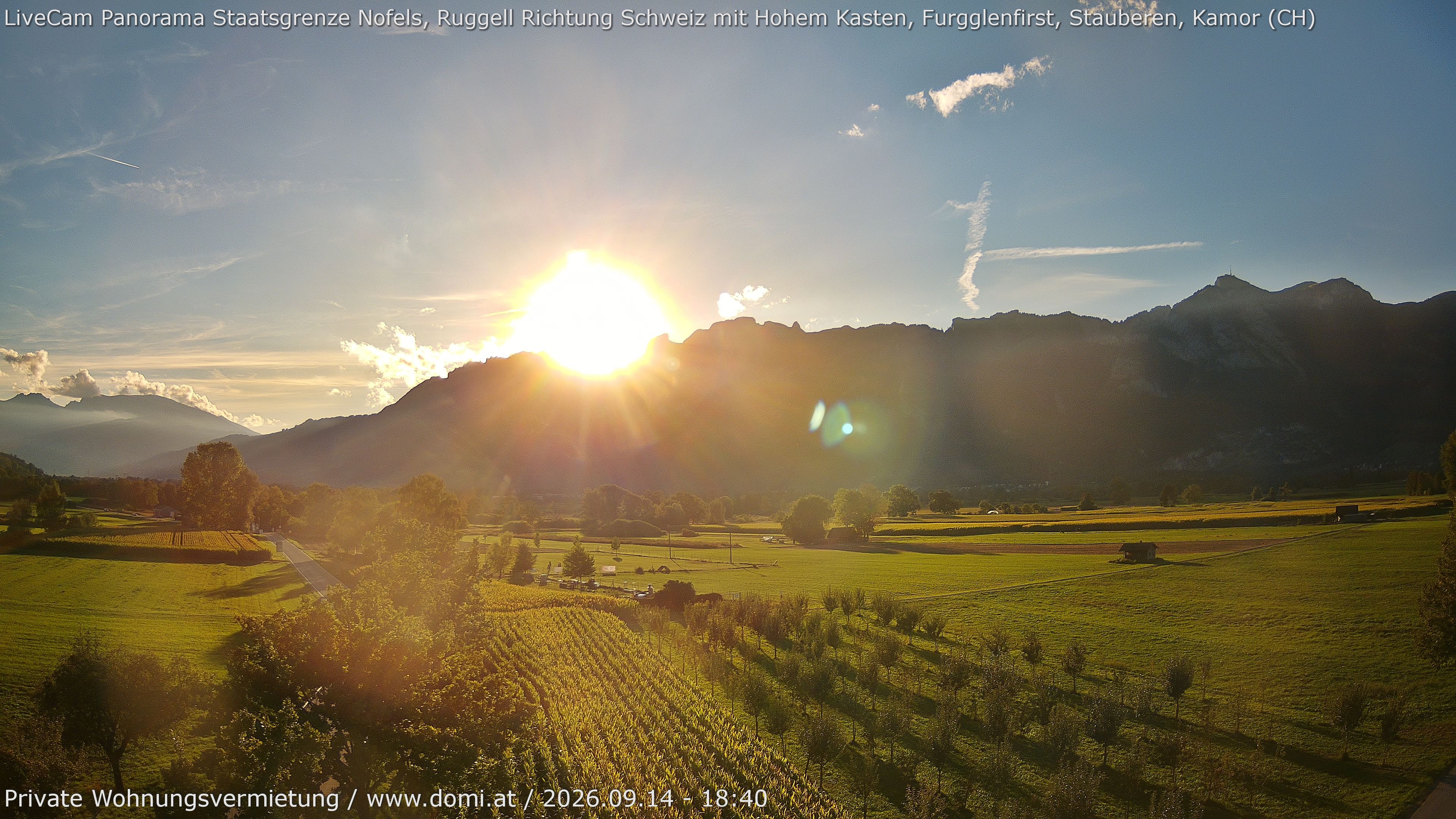 Archiv Foto Webcam Ausblick von Feldkirch auf Hohen Kasten, Furgglenfirst und Kamor