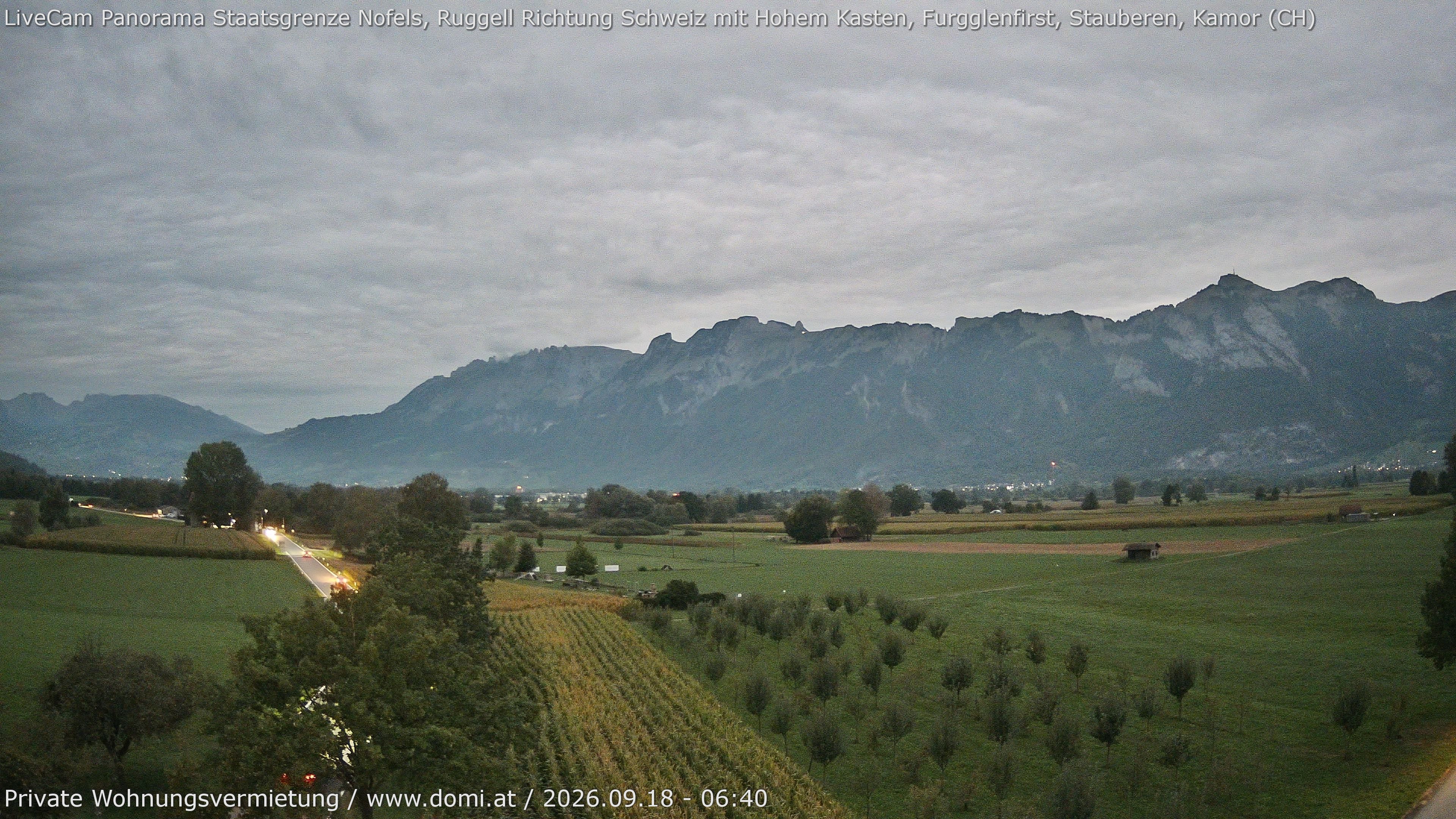 Archiv Foto Webcam Ausblick von Feldkirch auf Hohen Kasten, Furgglenfirst und Kamor
