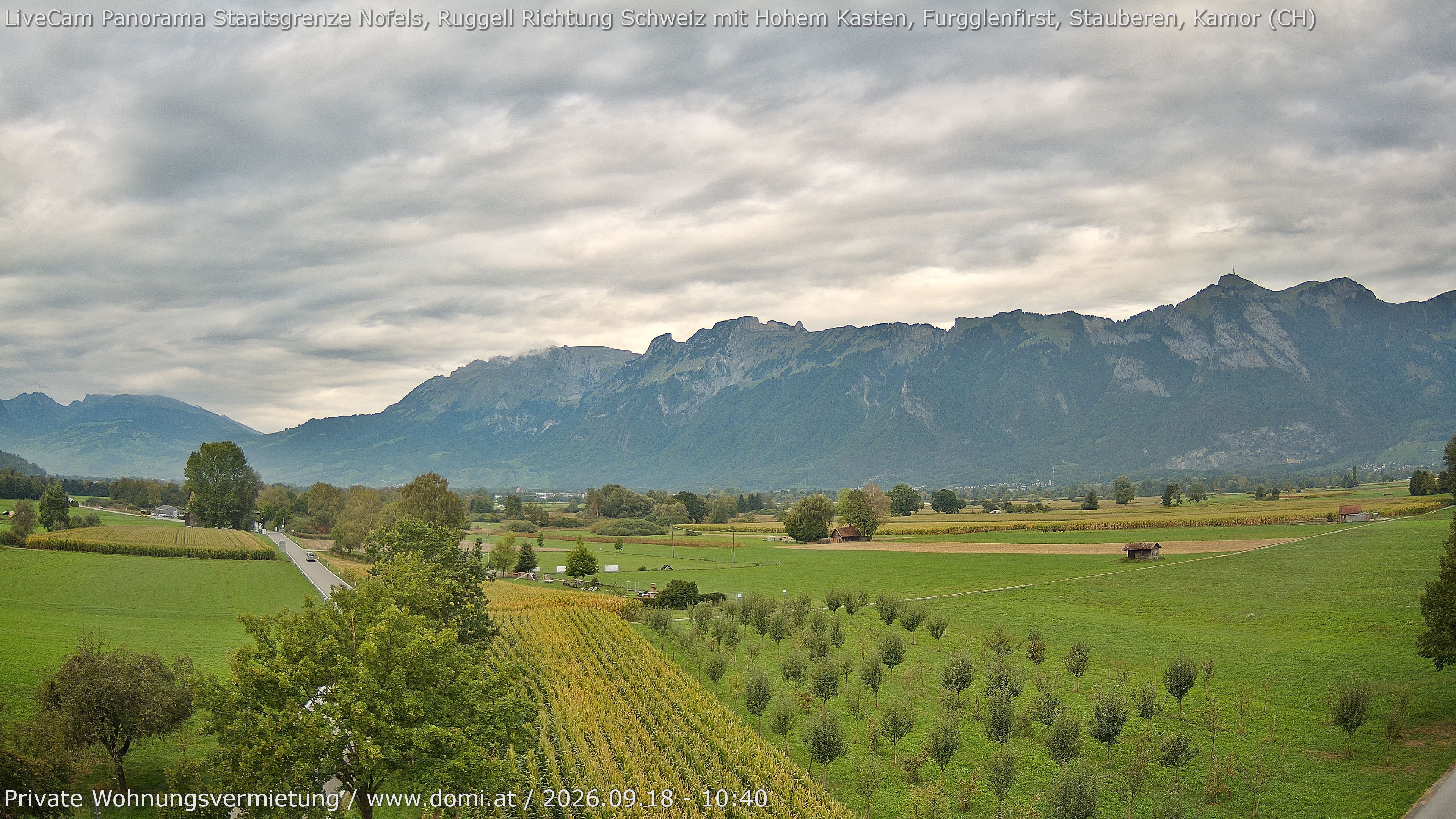 Archiv Foto Webcam Ausblick von Feldkirch auf Hohen Kasten, Furgglenfirst und Kamor