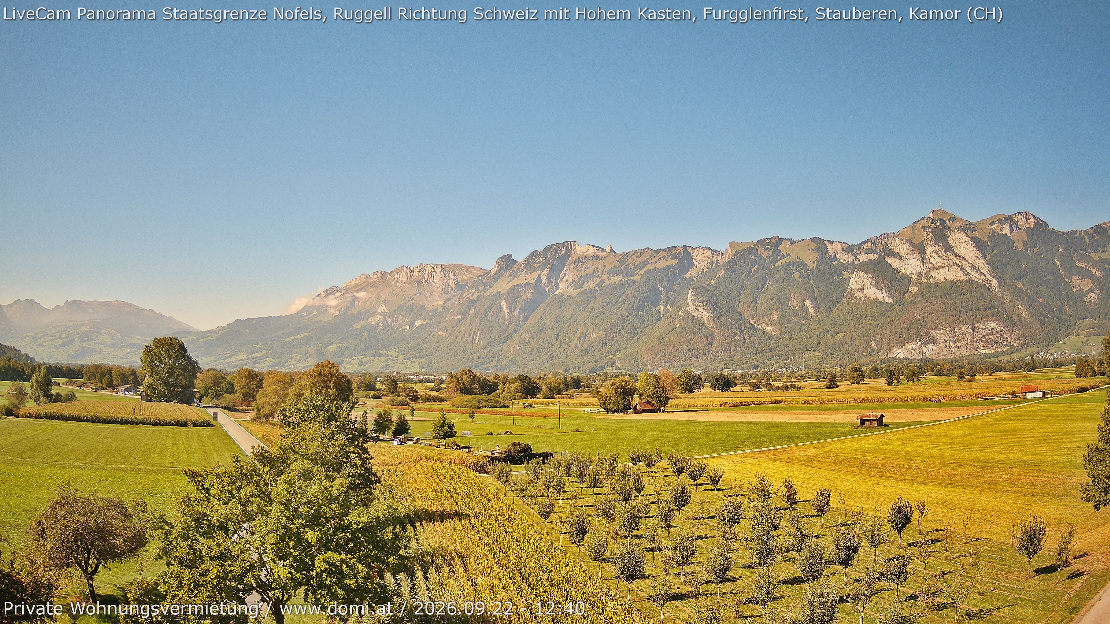 Archiv Foto Webcam Ausblick von Feldkirch auf Hohen Kasten, Furgglenfirst und Kamor