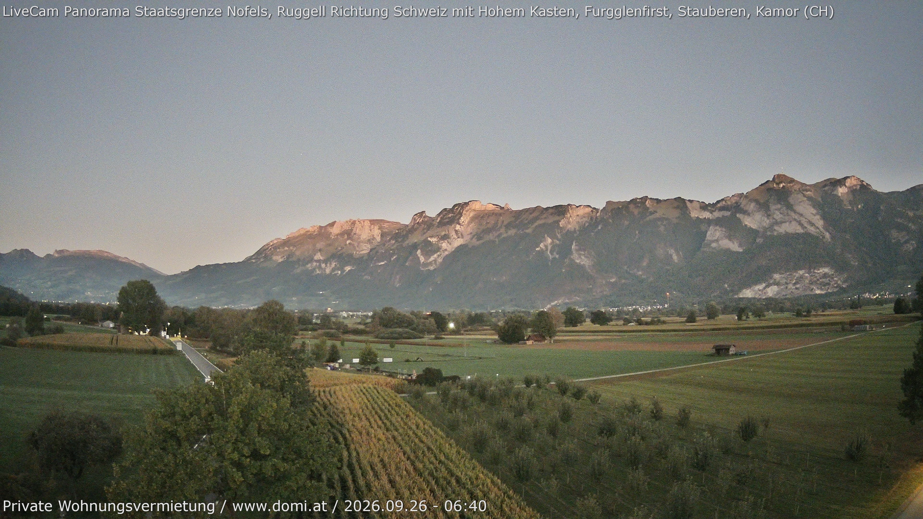 Archiv Foto Webcam Ausblick von Feldkirch auf Hohen Kasten, Furgglenfirst und Kamor