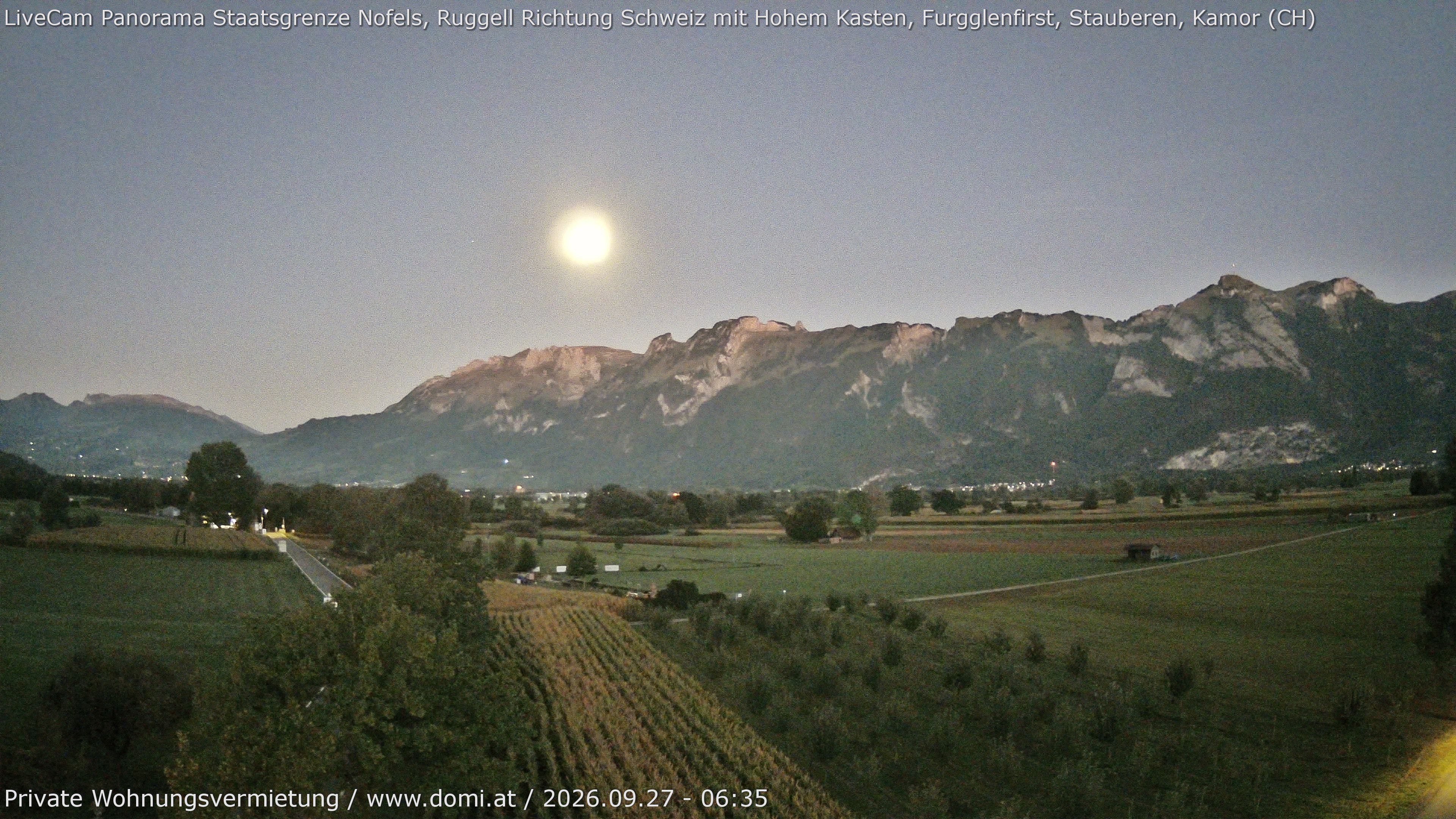 Archiv Foto Webcam Ausblick von Feldkirch auf Hohen Kasten, Furgglenfirst und Kamor