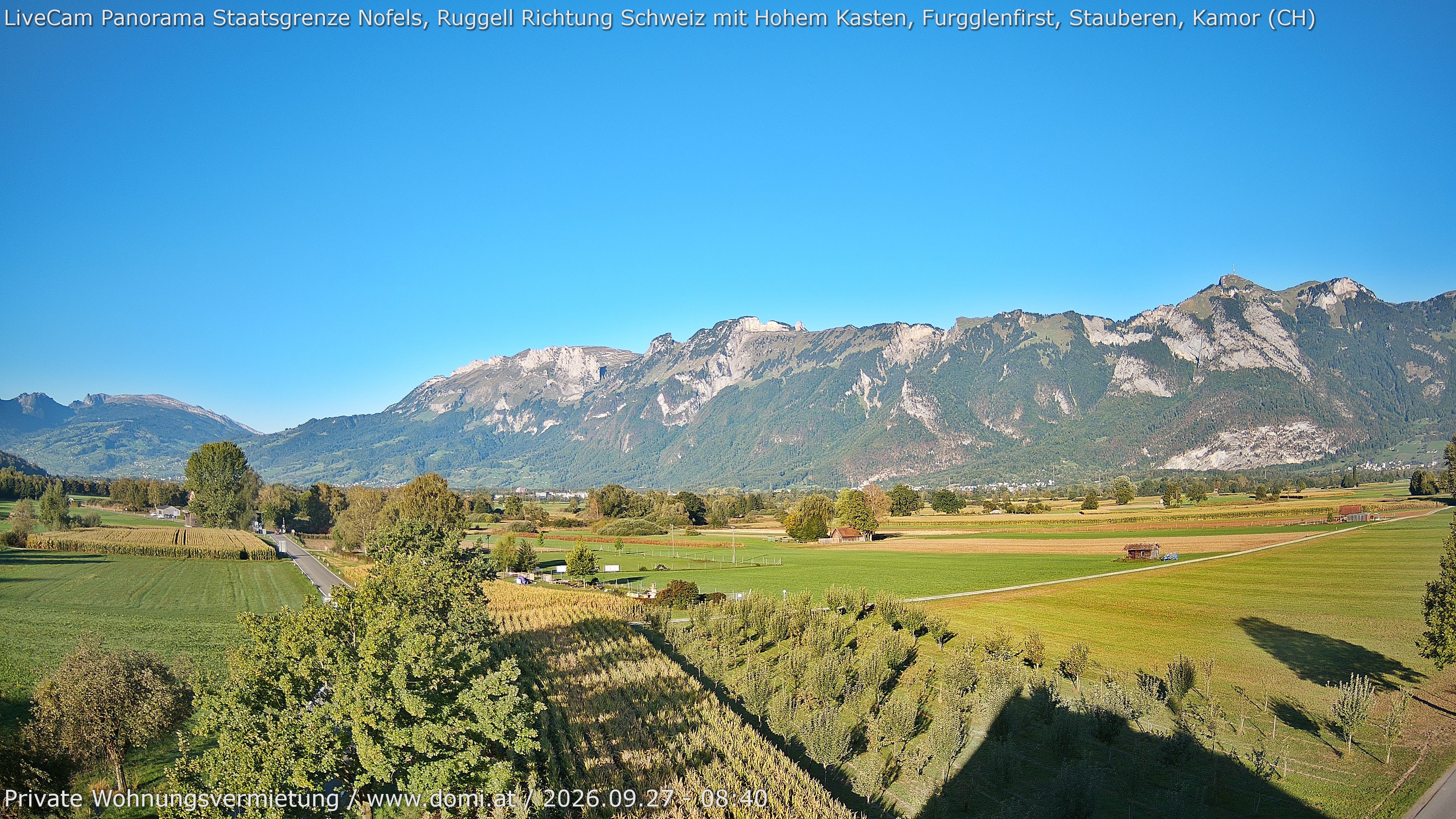 Archiv Foto Webcam Ausblick von Feldkirch auf Hohen Kasten, Furgglenfirst und Kamor