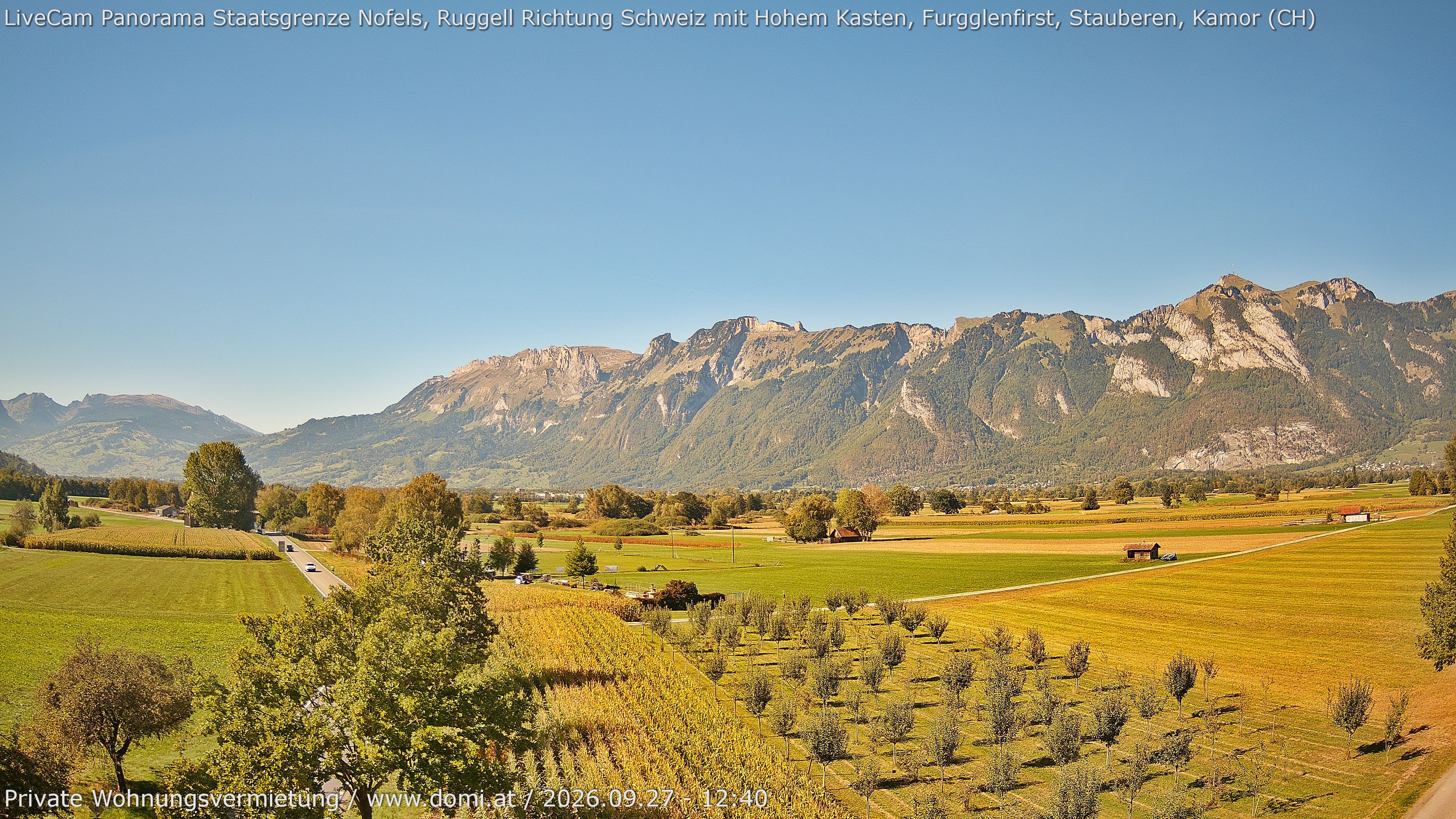 Archiv Foto Webcam Ausblick von Feldkirch auf Hohen Kasten, Furgglenfirst und Kamor