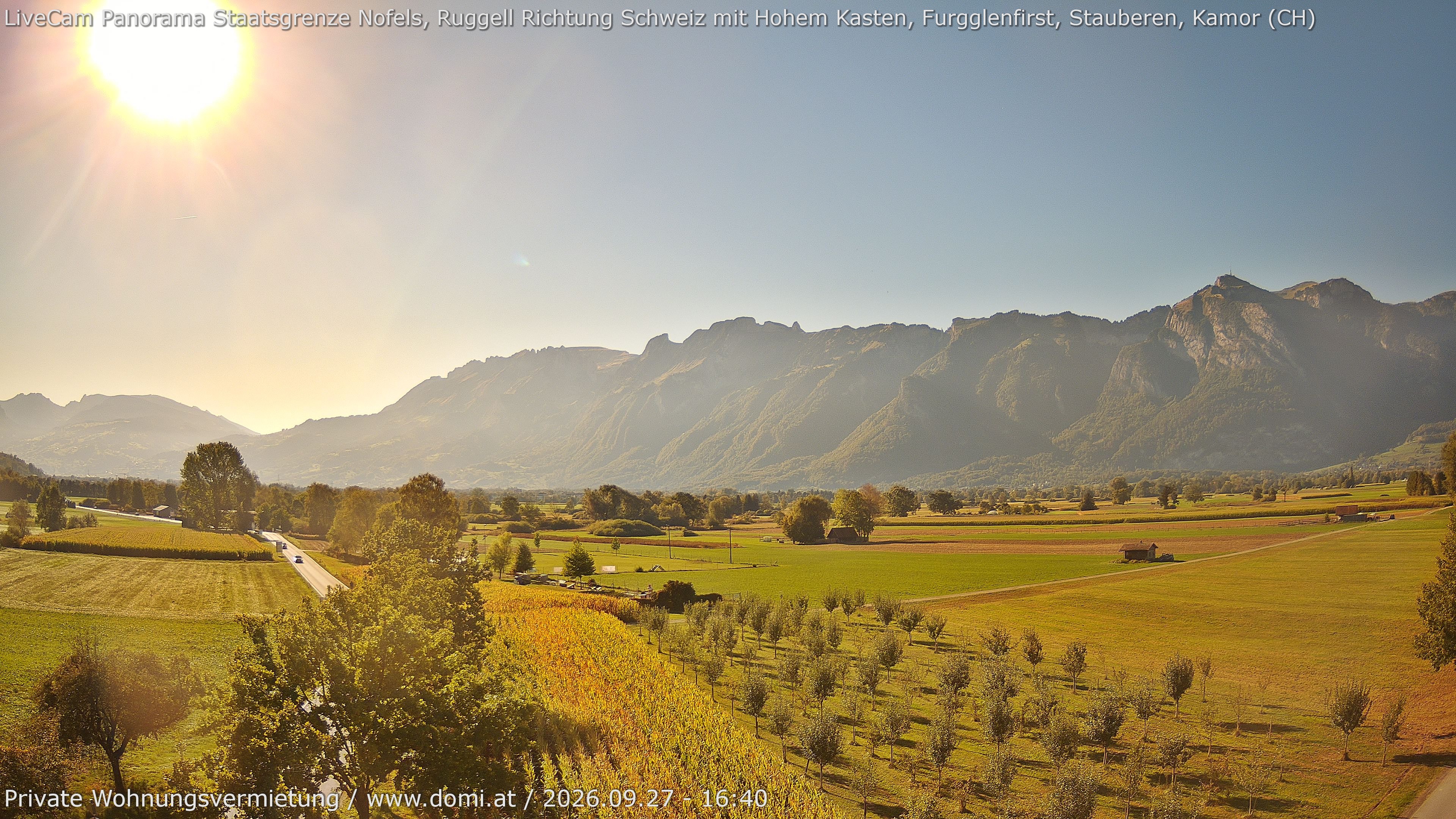 Archiv Foto Webcam Ausblick von Feldkirch auf Hohen Kasten, Furgglenfirst und Kamor