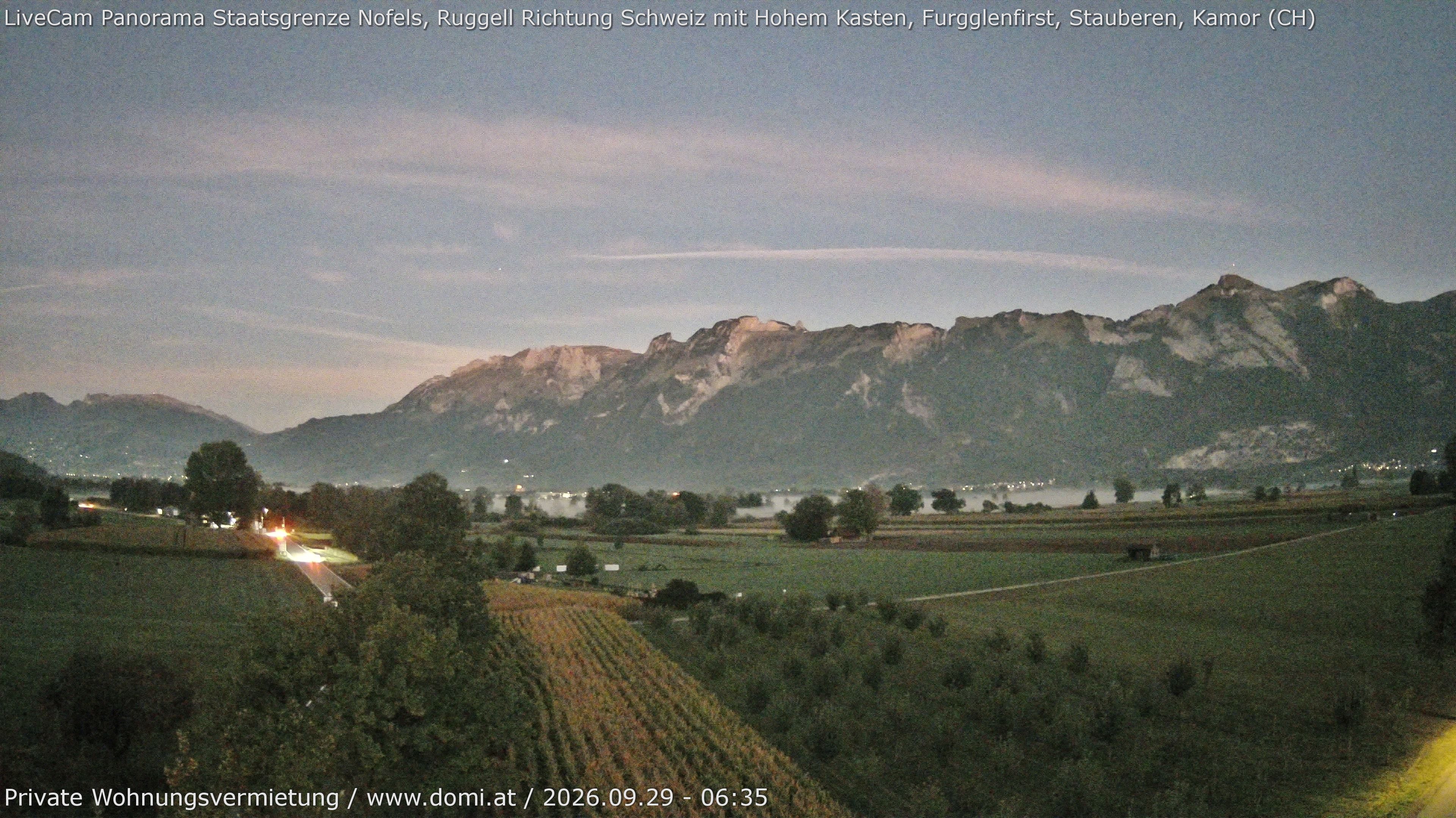 Archiv Foto Webcam Ausblick von Feldkirch auf Hohen Kasten, Furgglenfirst und Kamor